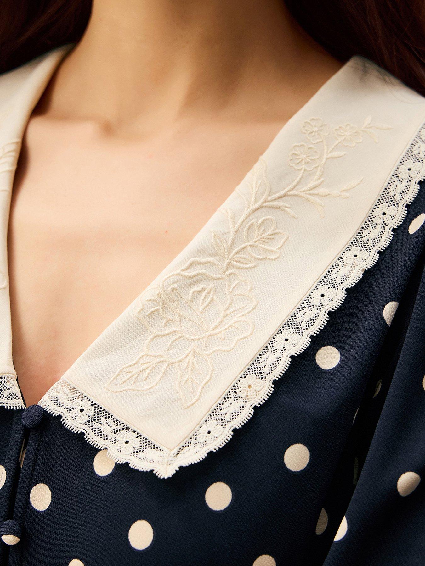Image 4 of 5 of Monsoon Stella Spot Jersey Dress