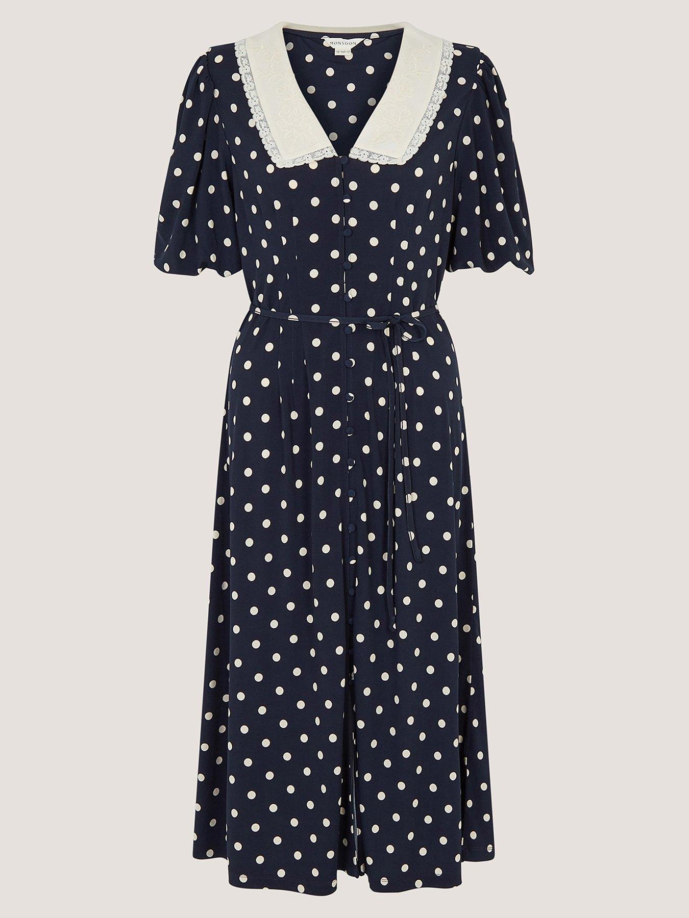 Image 5 of 5 of Monsoon Stella Spot Jersey Dress