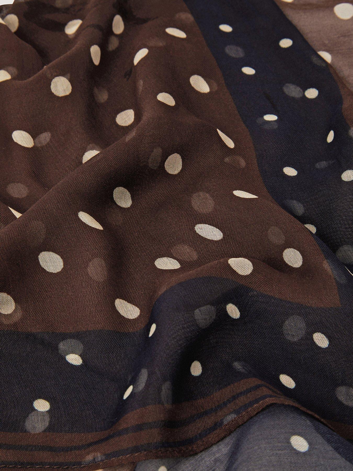 Image 2 of 2 of Monsoon Black Spot Square Scarf