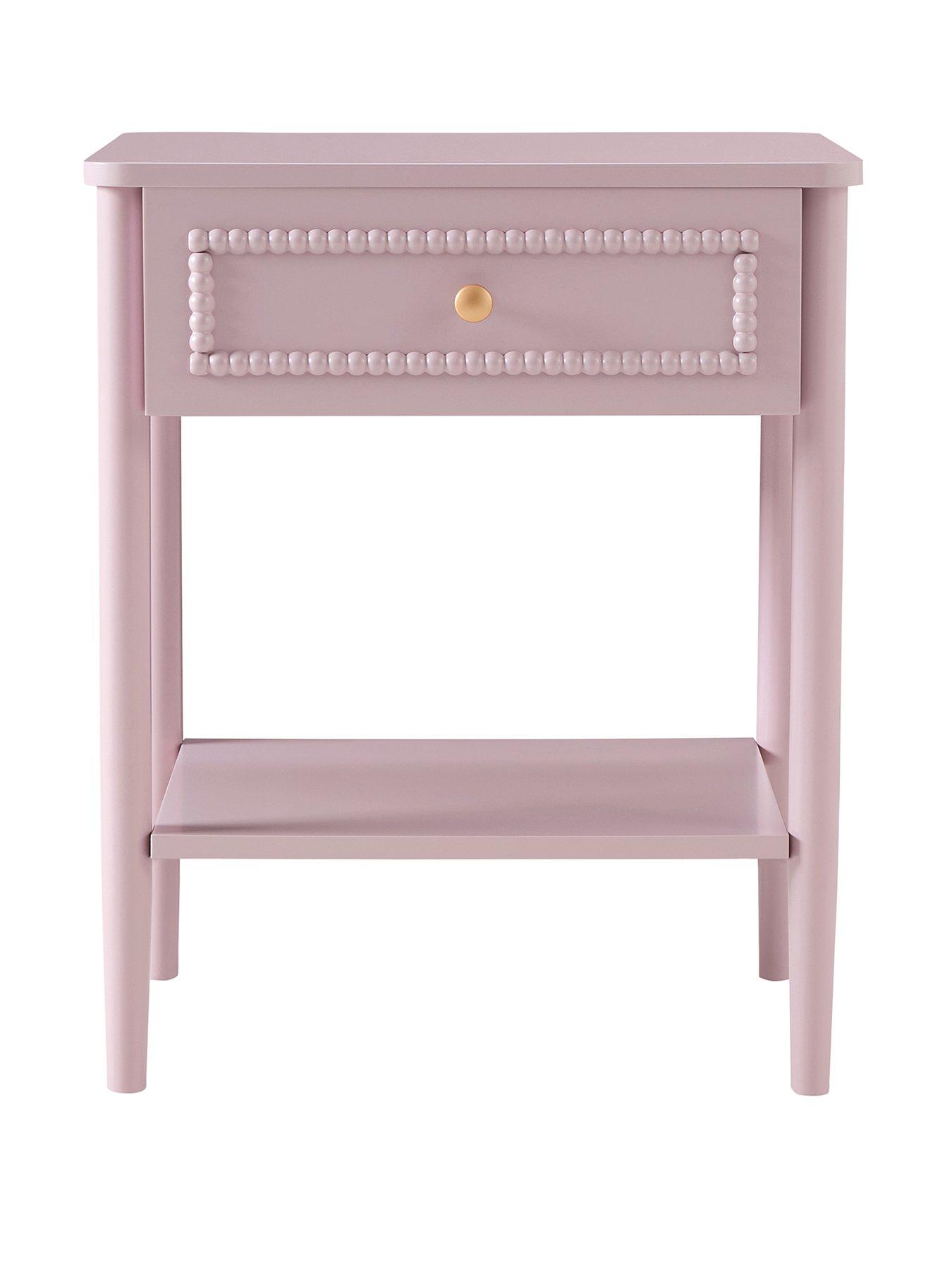 Image 2 of 7 of Dusk Posy Bobbin 1 Drawer Nightstand - Violet Ice