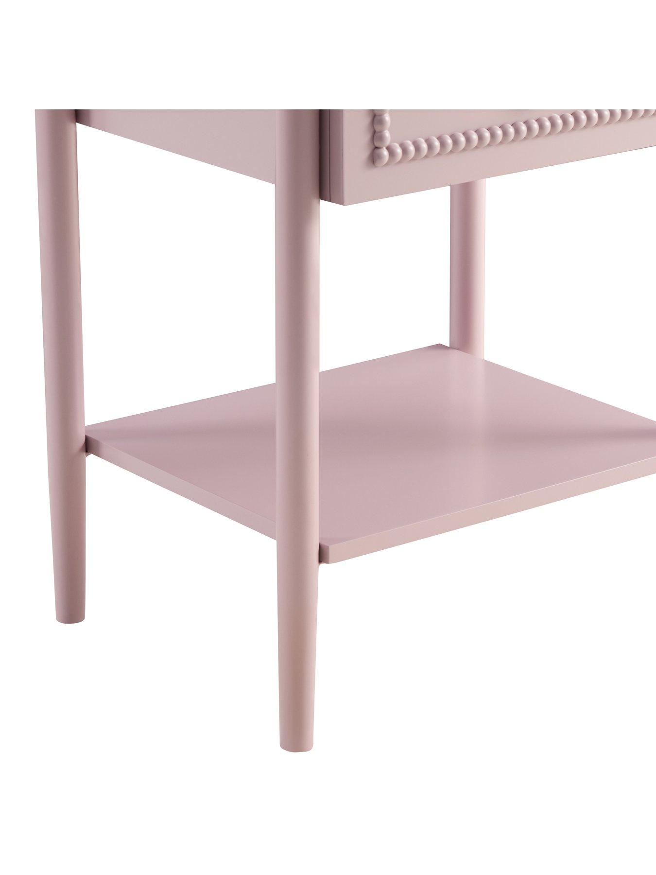 Image 7 of 7 of Dusk Posy Bobbin 1 Drawer Nightstand - Violet Ice