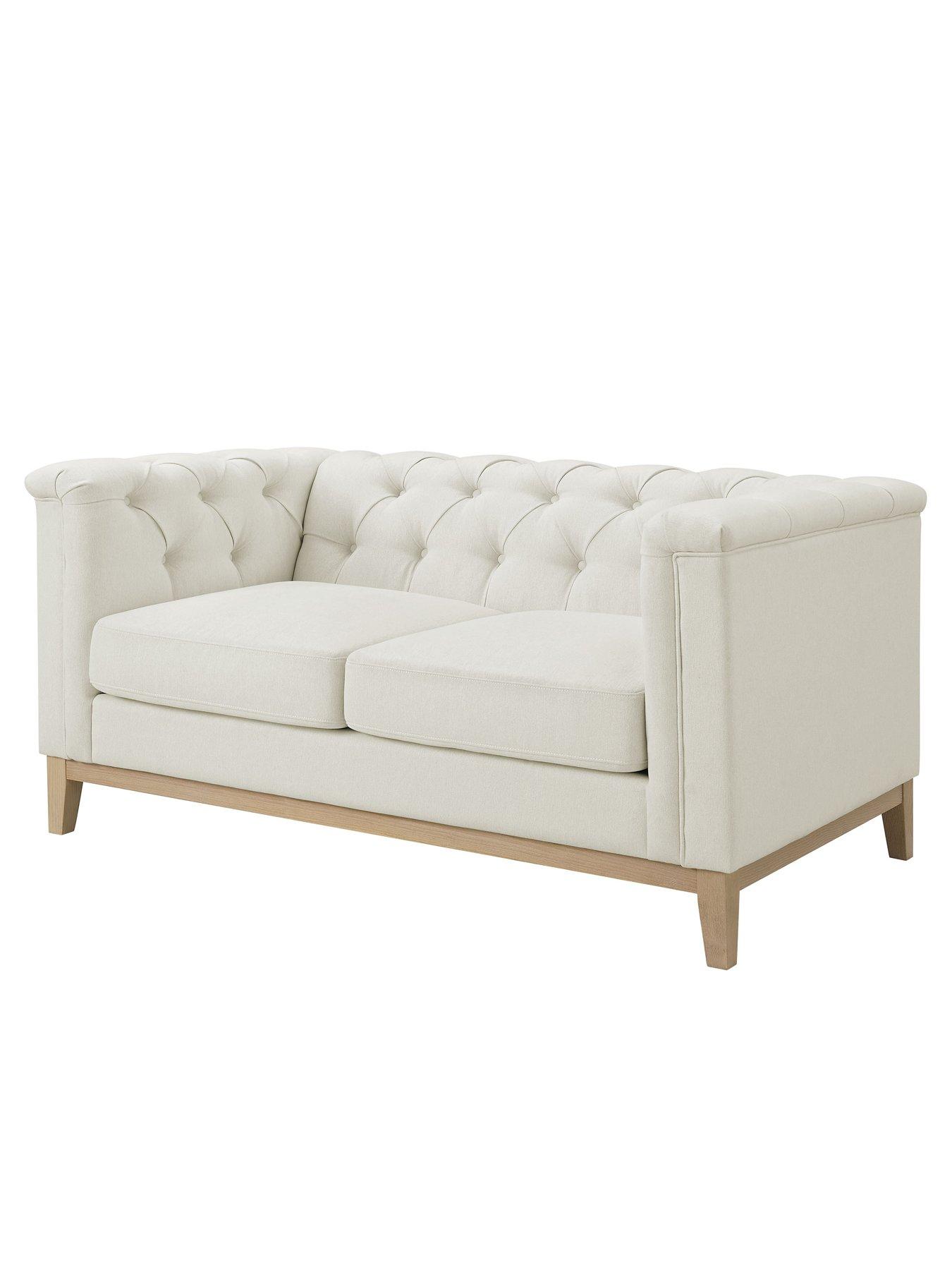 Image 3 of 7 of Dusk Chesterfield Linen 2 Seater Sofa - Cream Linen