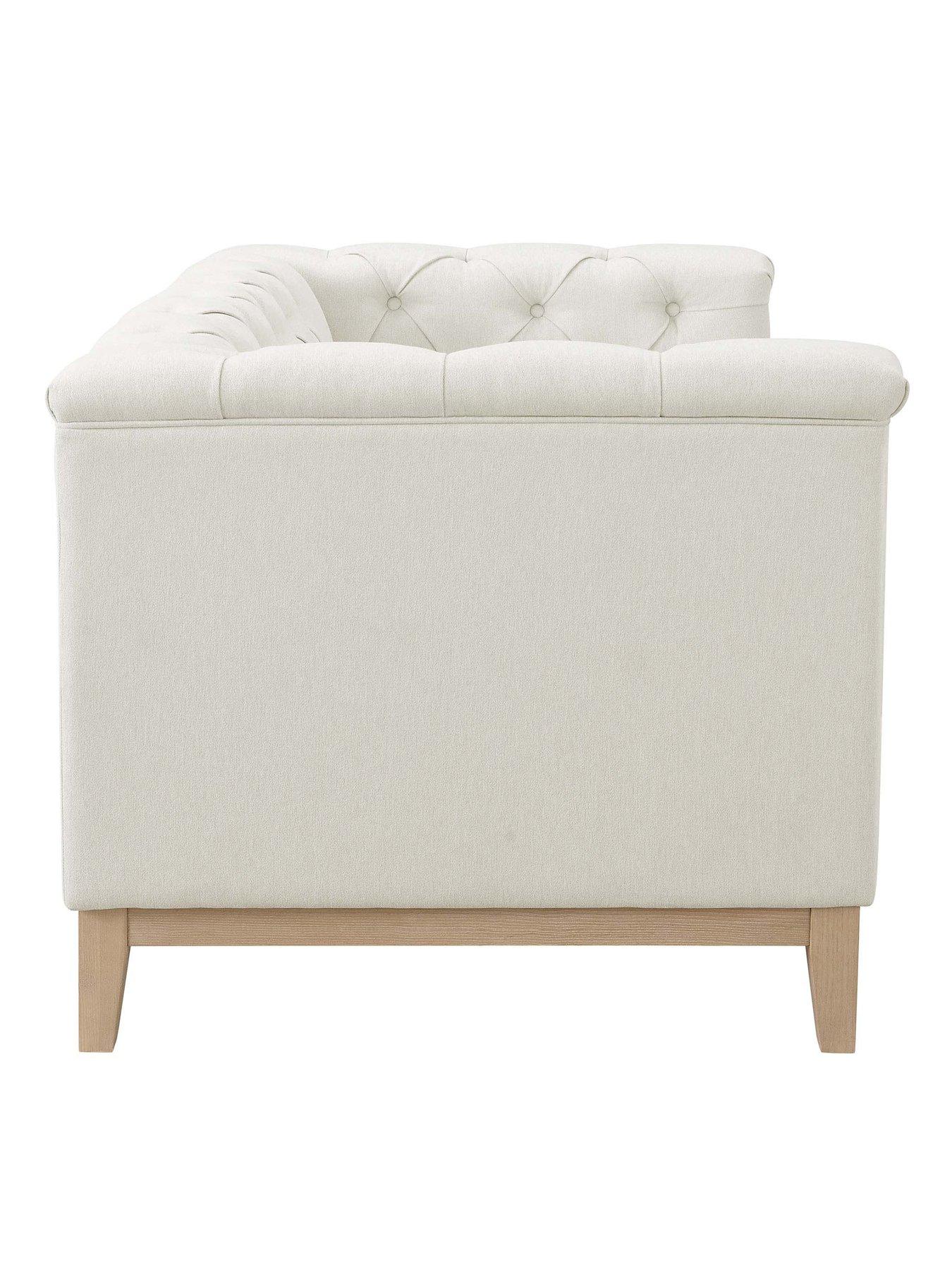 Image 5 of 7 of Dusk Chesterfield Linen 2 Seater Sofa - Cream Linen