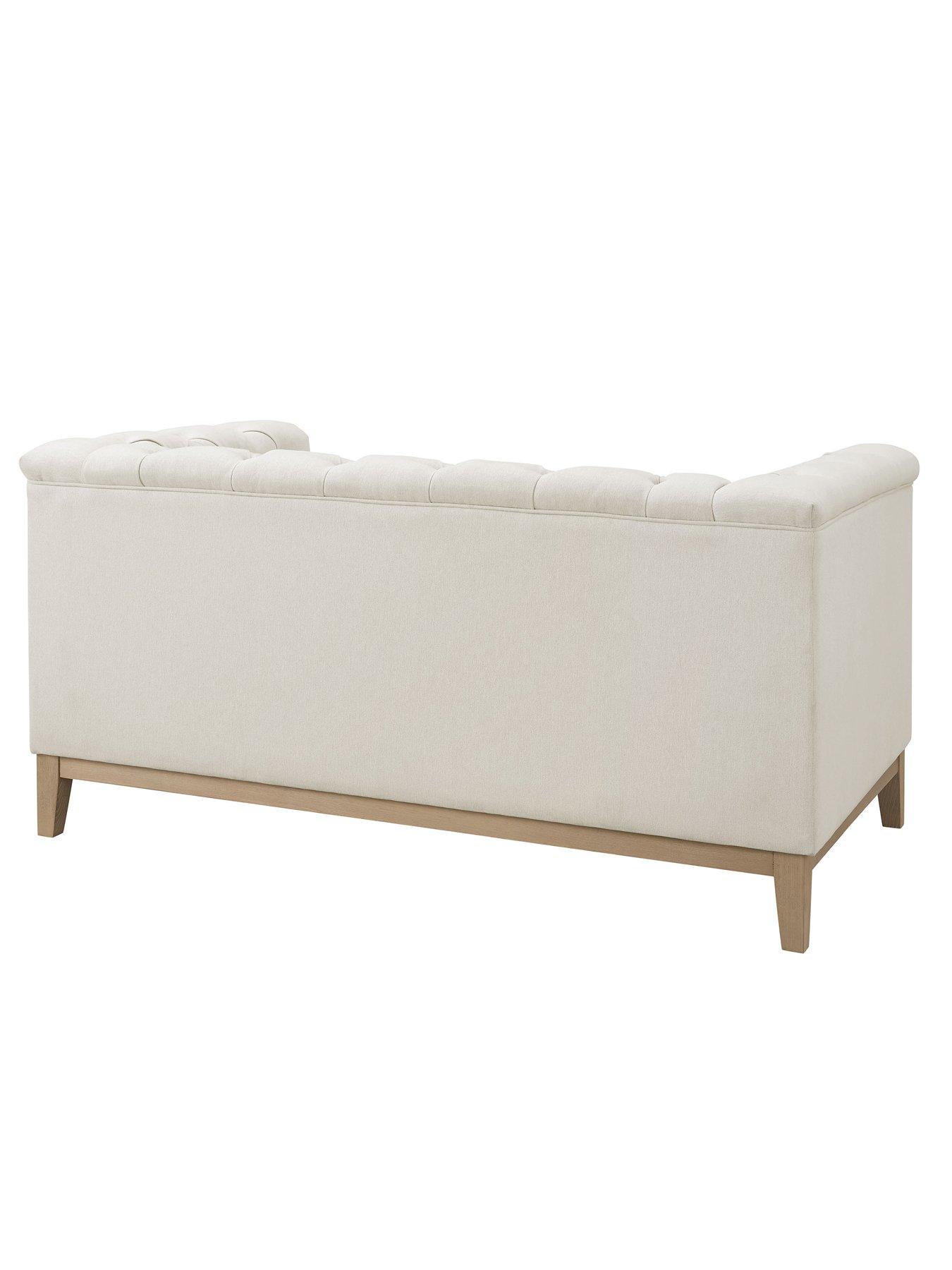 Image 6 of 7 of Dusk Chesterfield Linen 2 Seater Sofa - Cream Linen