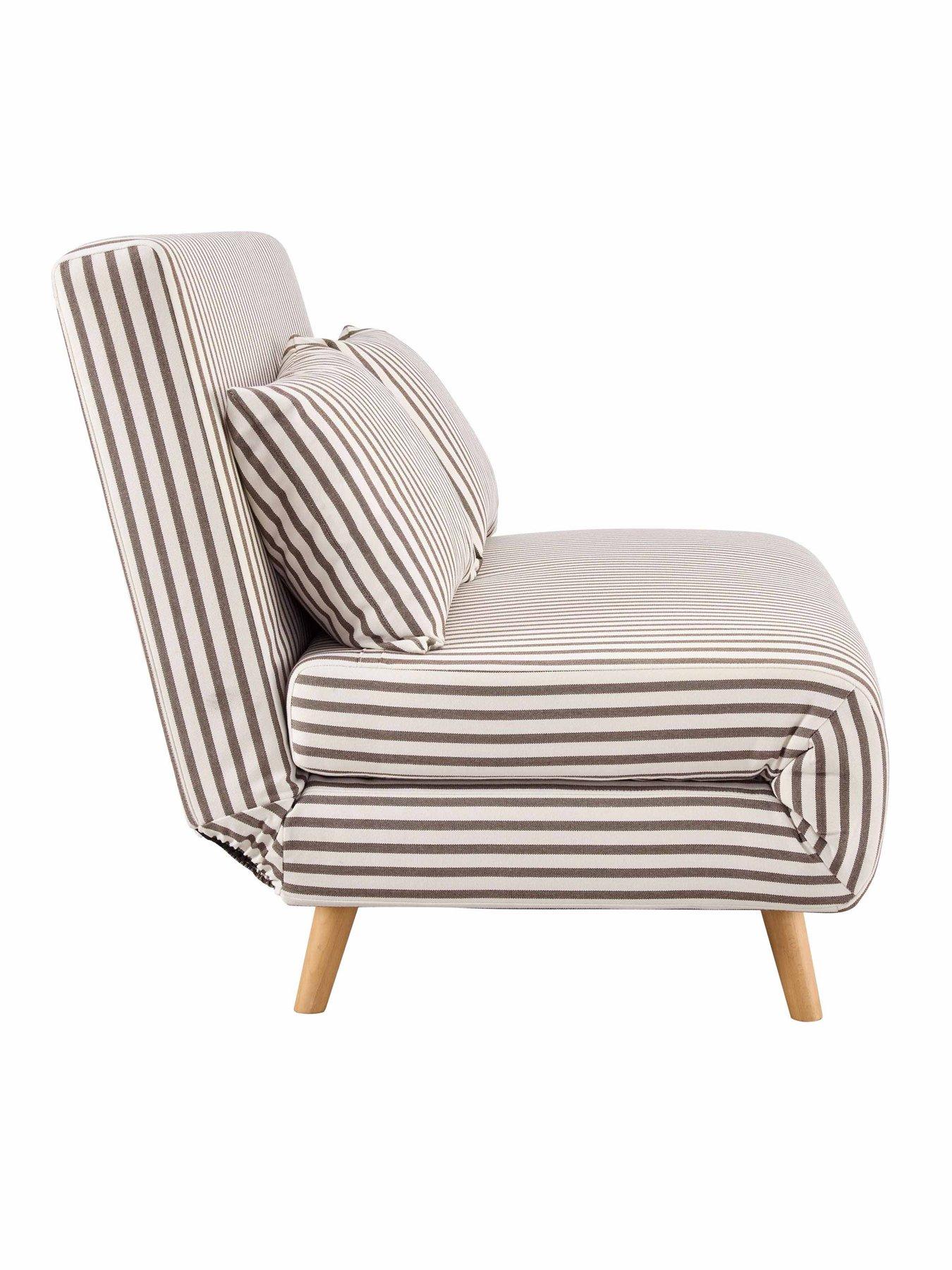 Image 4 of 7 of Dusk Seattle Click Clack Sofa Bed - Double - Chocolate Stripe