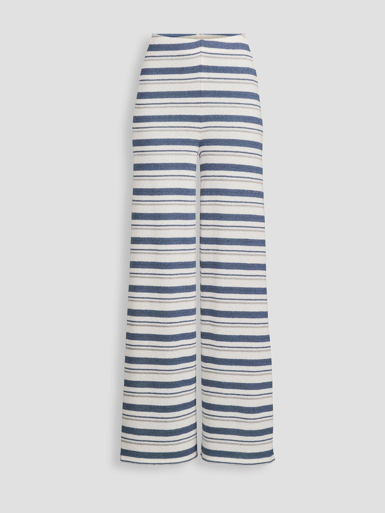 Image 7 of 7 of The Very Collection Wide Leg Co-ord Trousers- Stripe