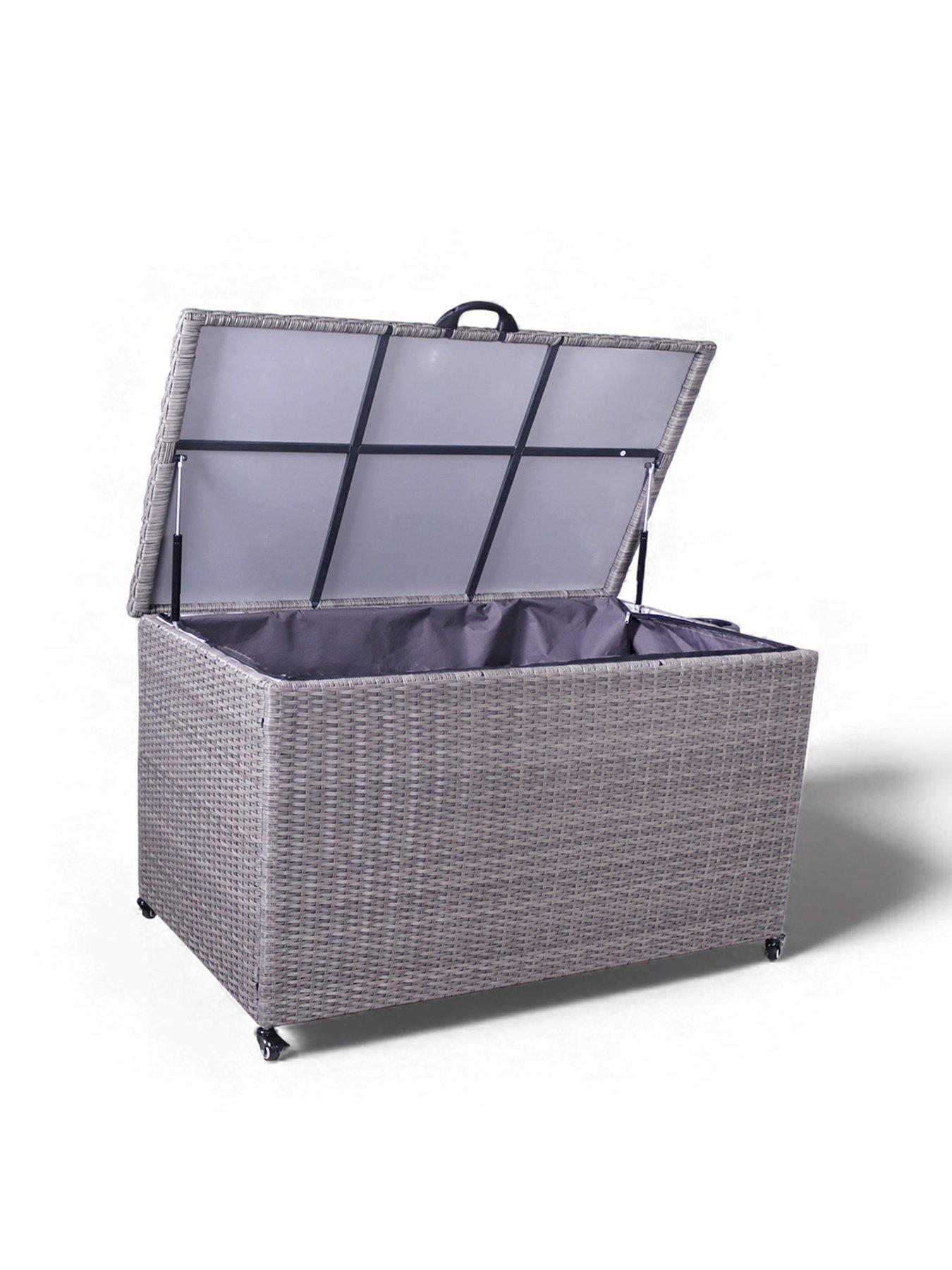 Image 4 of 6 of Royalcraft Charcoal Cushion&nbsp;Storage Box - Rattan, Medium, 645L