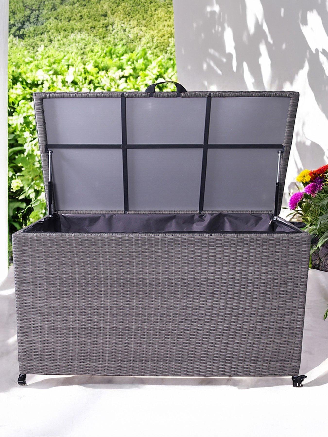 Image 3 of 6 of Royalcraft Charcoal Outdoor&nbsp;Cushion Storage Box - Rattan,&nbsp;Large, 826L