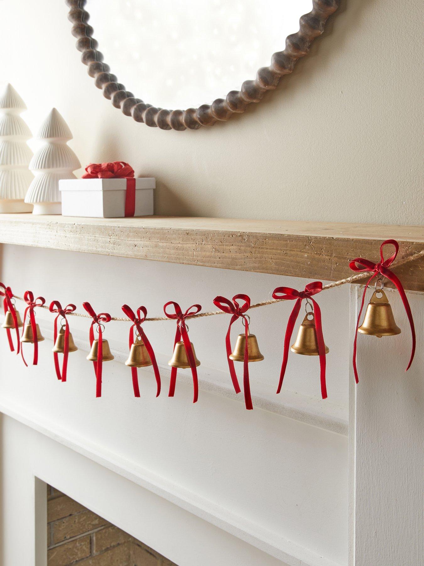 Image 1 of 4 of The Very Collection Metal Bells With Bows Garland