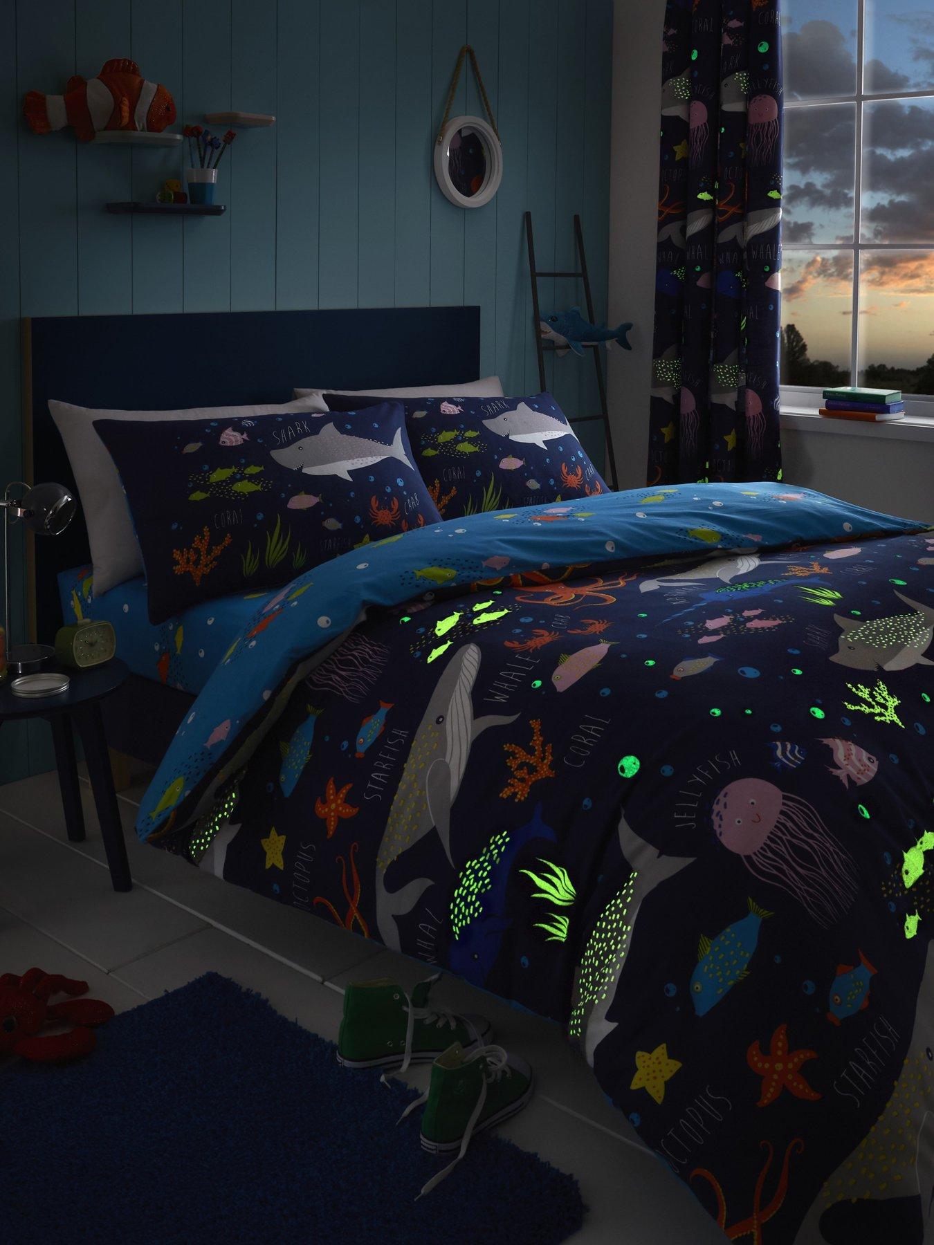 Bedlam Sea Life Glow In The Dark Duvet Set - Double | Very