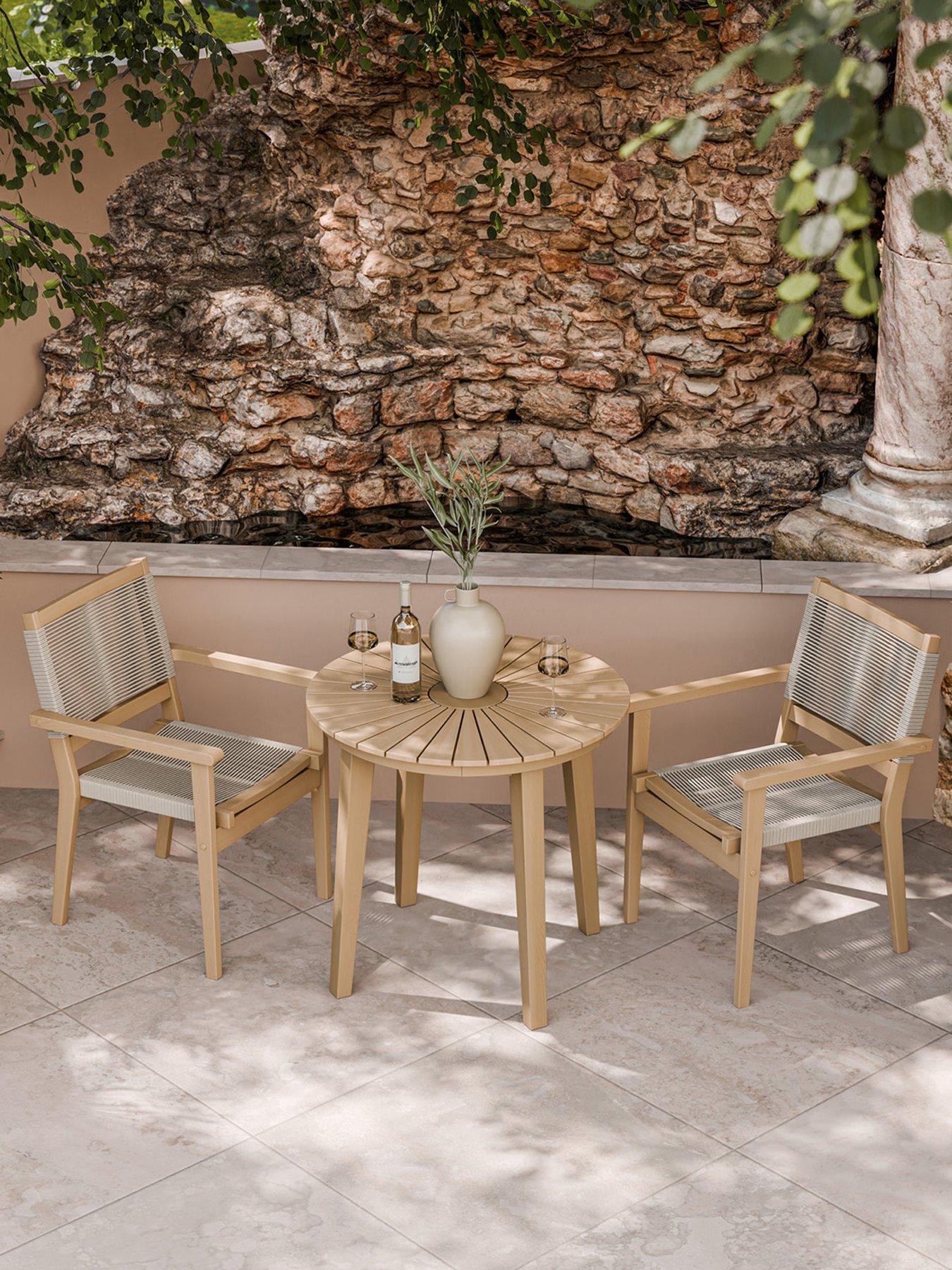 Royalcraft Roma Bistro Set with Stacking Chairs