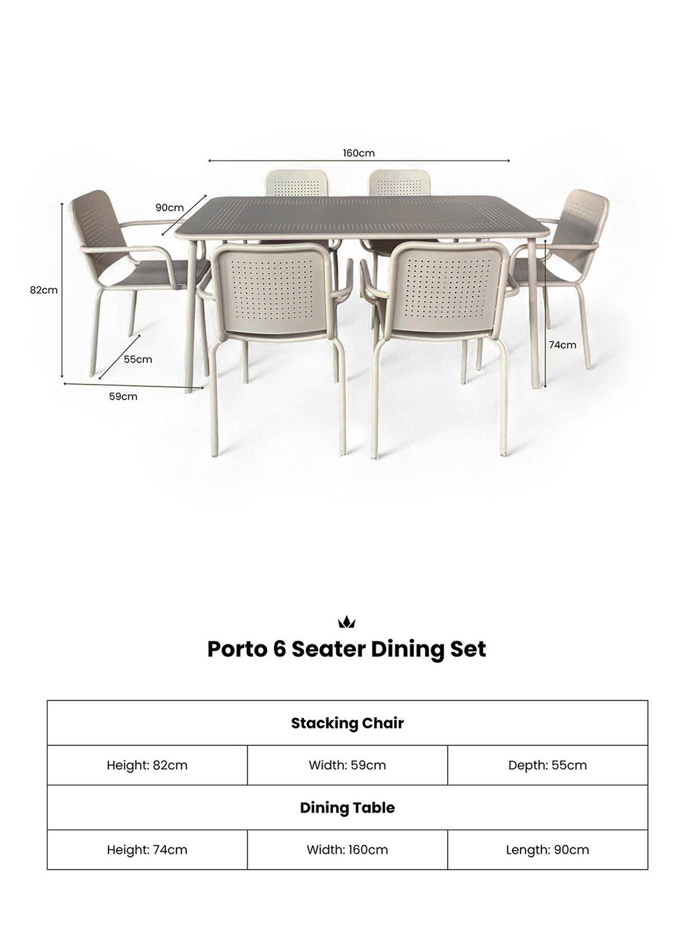 Image 3 of 5 of Royalcraft Porto 6-Seater Dining Set - Champagne