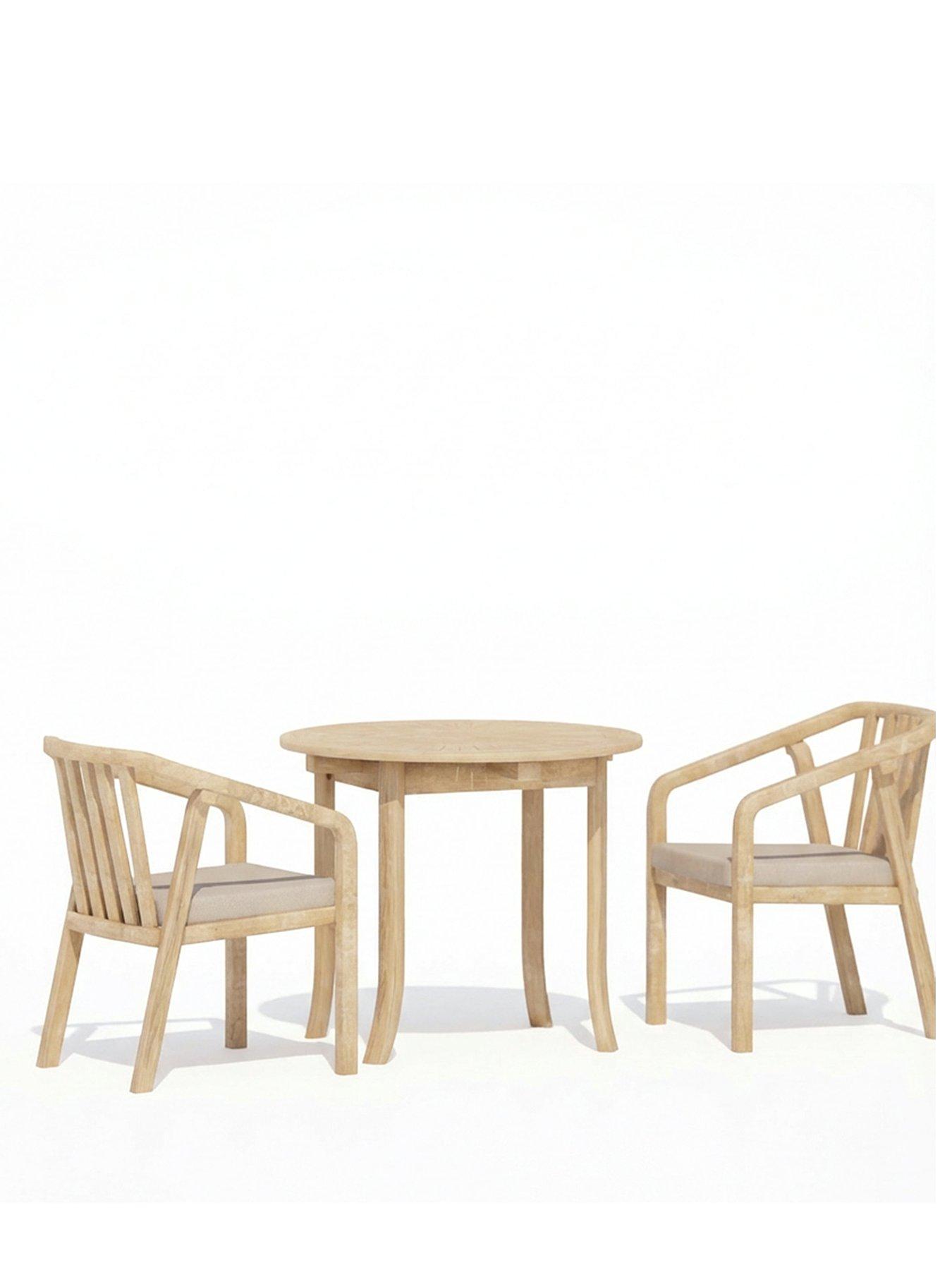Image 3 of 6 of Royalcraft Maris 2-Seater Round with Riven chairs