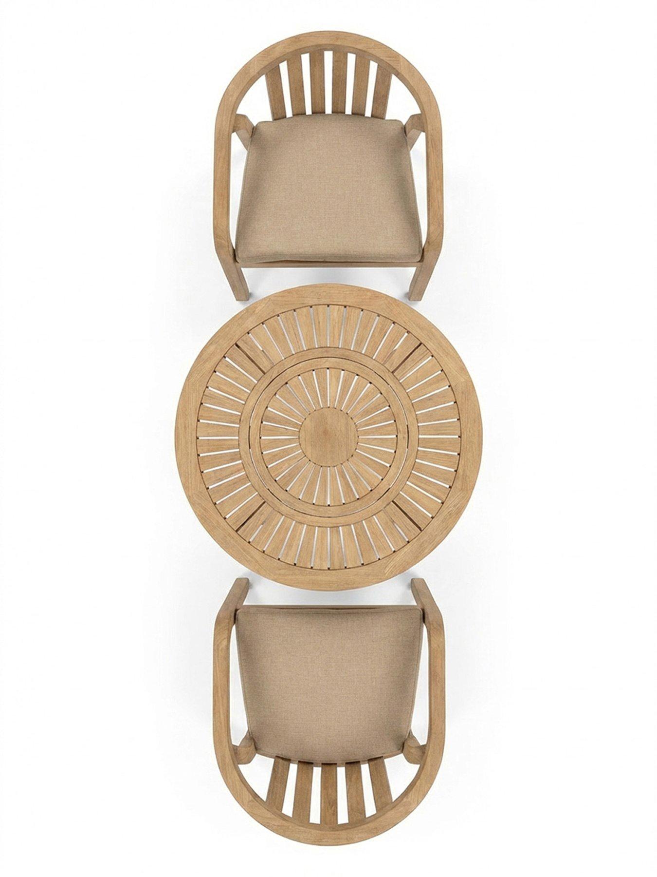 Image 5 of 6 of Royalcraft Maris 2-Seater Round with Riven chairs