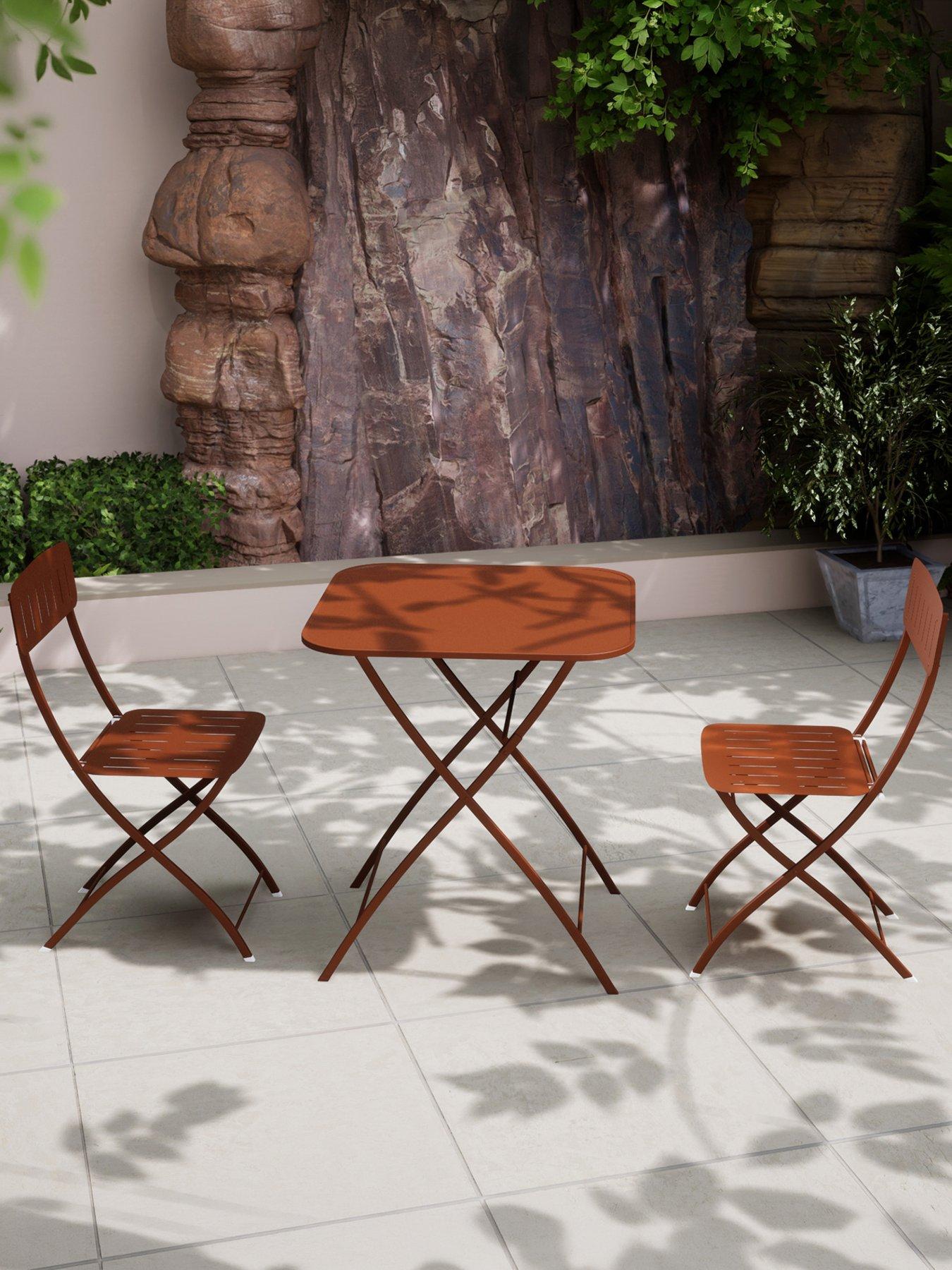 Image 1 of 5 of Royalcraft Venice Outdoor&nbsp;Bistro Set - Cayenne&nbsp;Orange