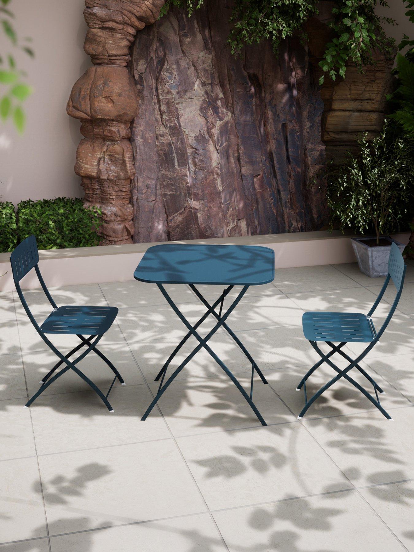 Royalcraft Venice Folding Bistro Set - Caribbean Blue
