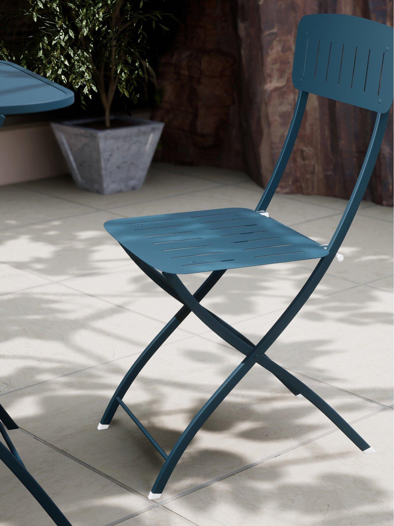 Image 5 of 5 of Royalcraft Venice Folding&nbsp;Bistro Set - Caribbean&nbsp;Blue