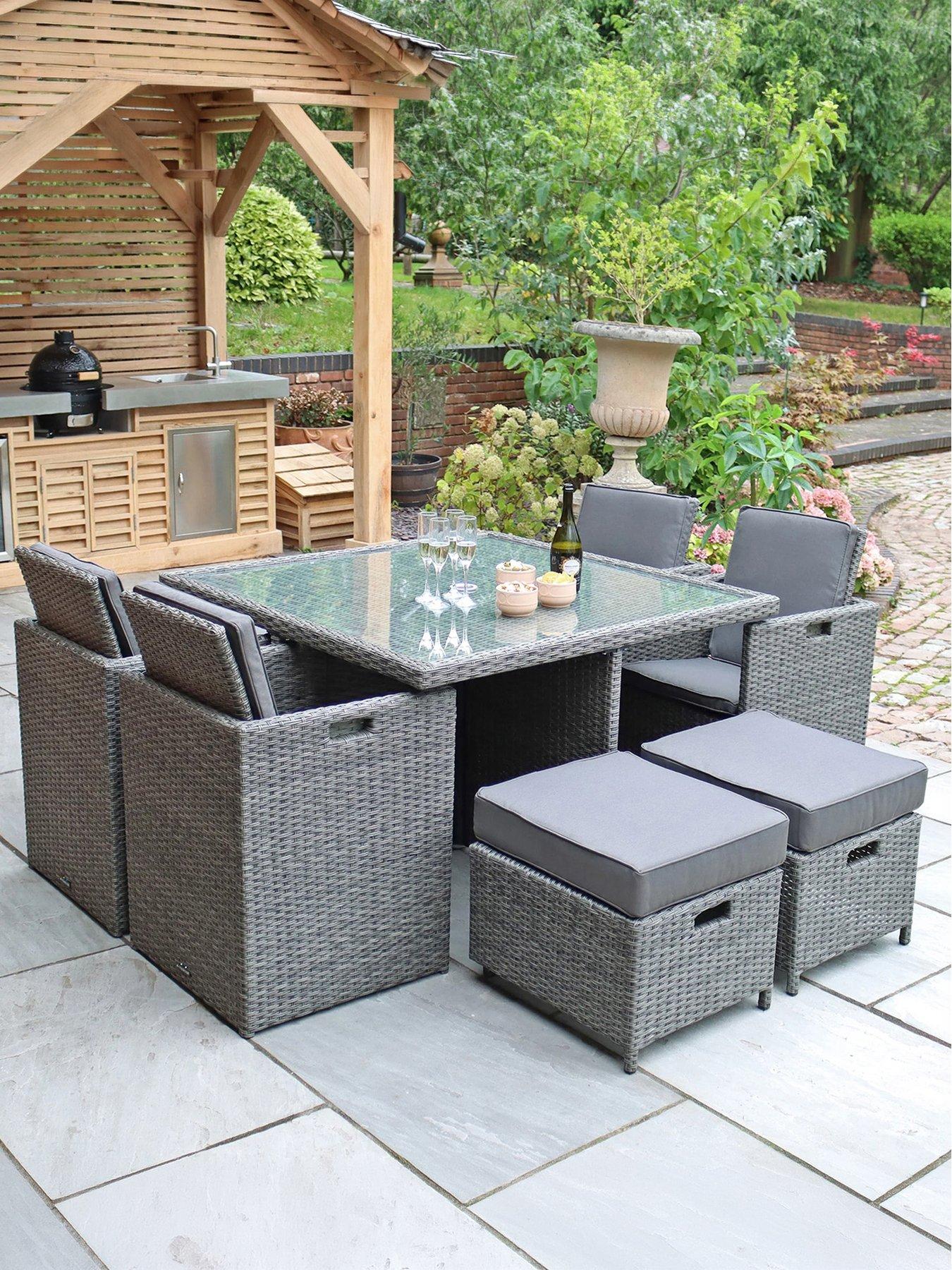 Image 1 of 6 of Royalcraft Paris 8-Seater Cube Outdoor&nbsp;Dining Set