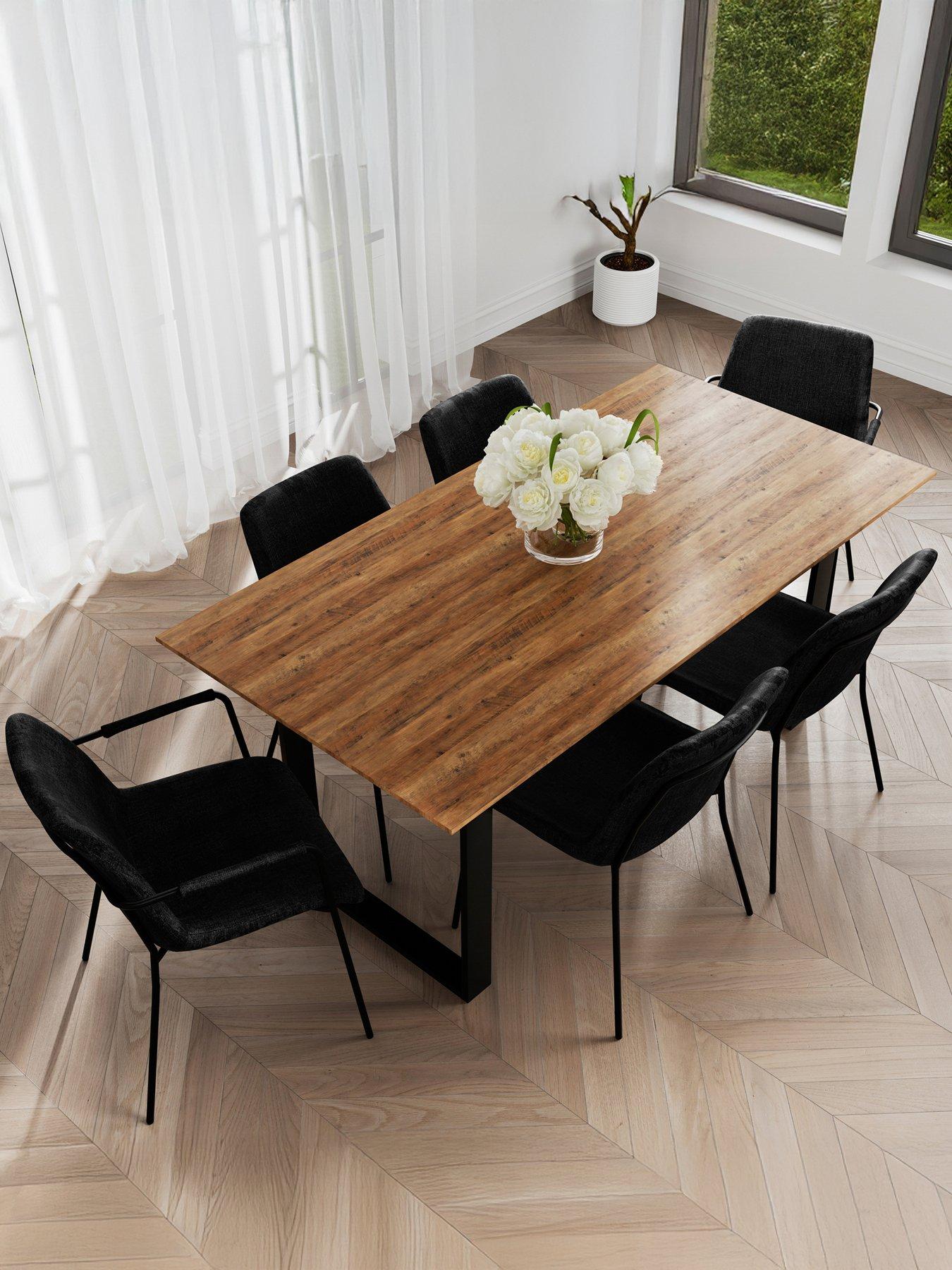 Image 7 of 7 of LPD Home Set Of 2 Carlo Black Dining Chairs With Arms