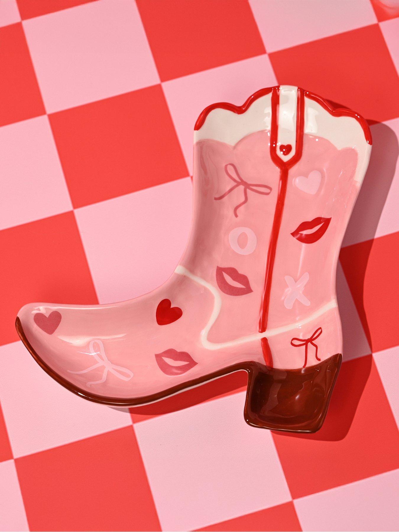 Hestia The Feel Good Club Cowgirl Boot Shaped Plate
