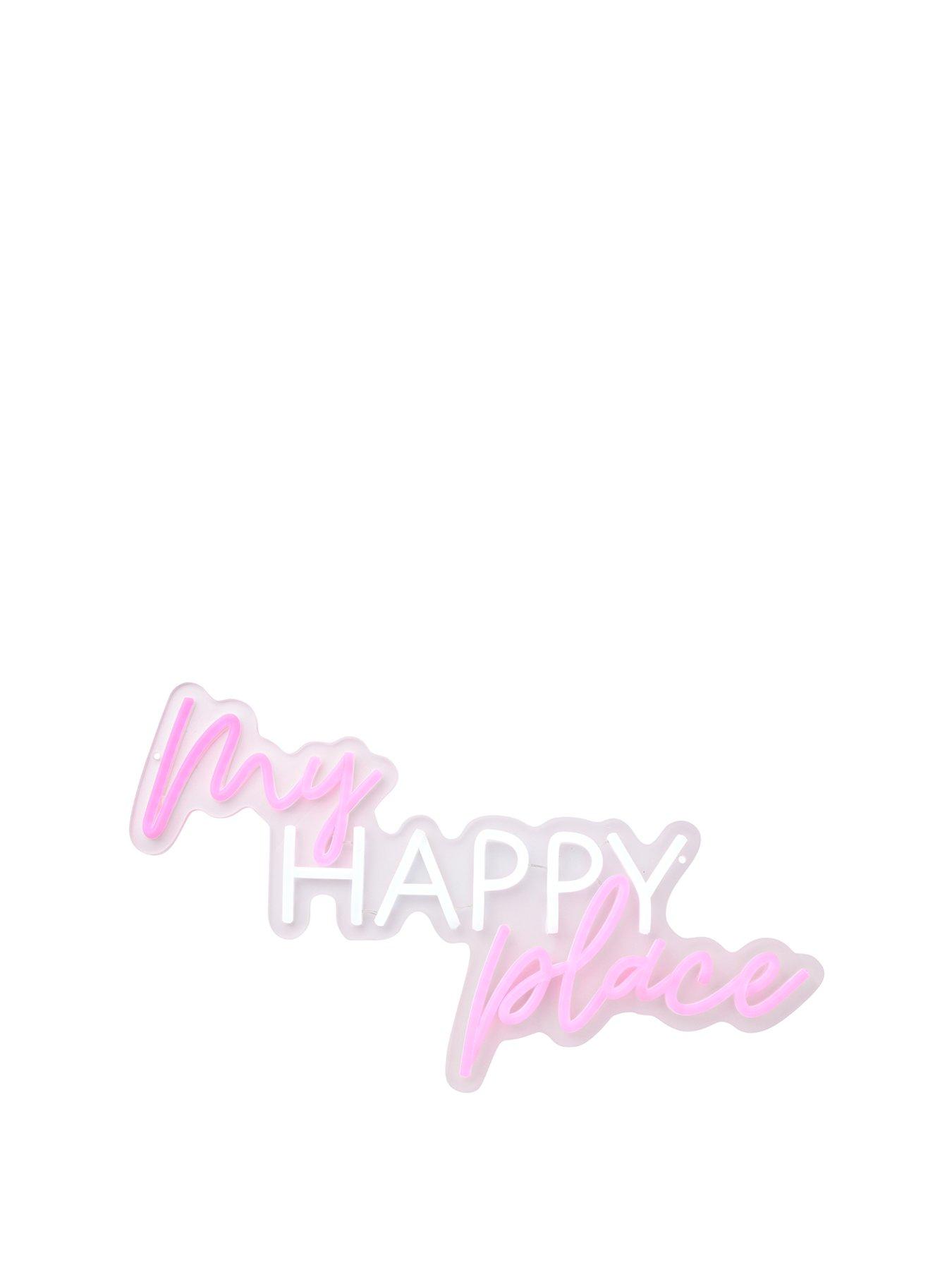 Image 2 of 6 of Signography Neon Collection Wall Sign With Usb - My Happy Place