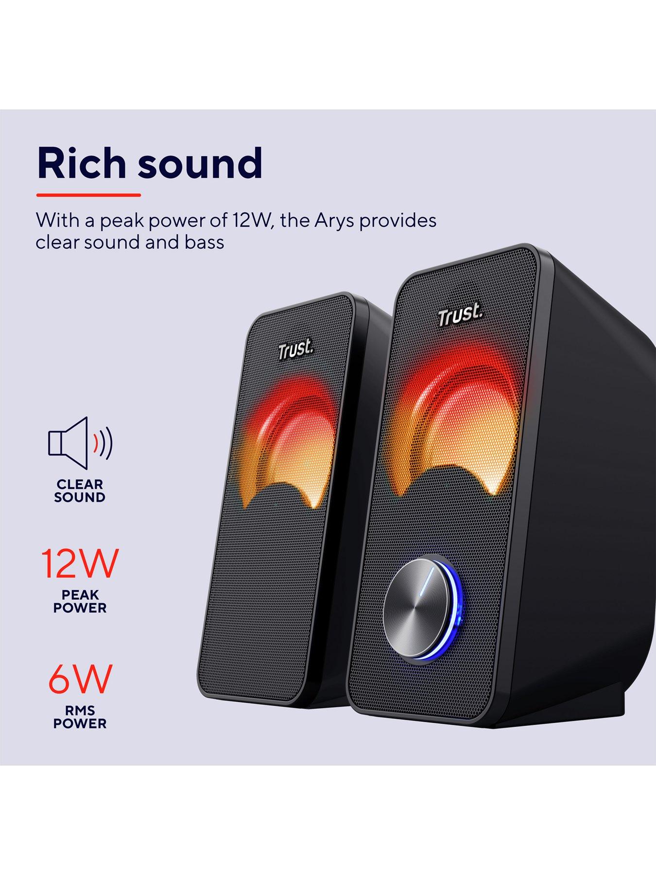 Image 2 of 8 of Trust Arys Compact RGB LED 2.0 Speaker Set - Illuminated PC Speakers