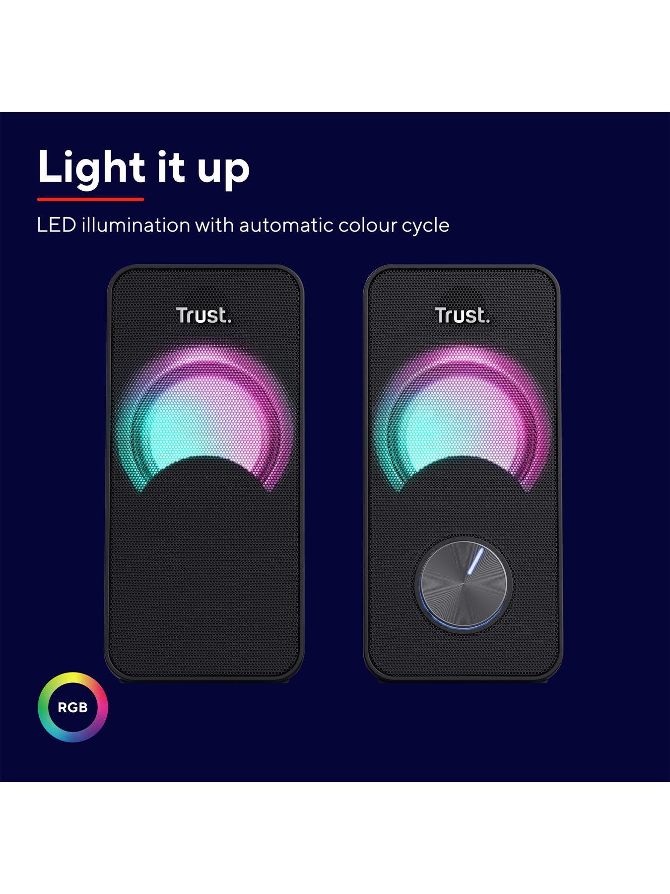 Image 3 of 8 of Trust Arys Compact RGB LED 2.0 Speaker Set - Illuminated PC Speakers