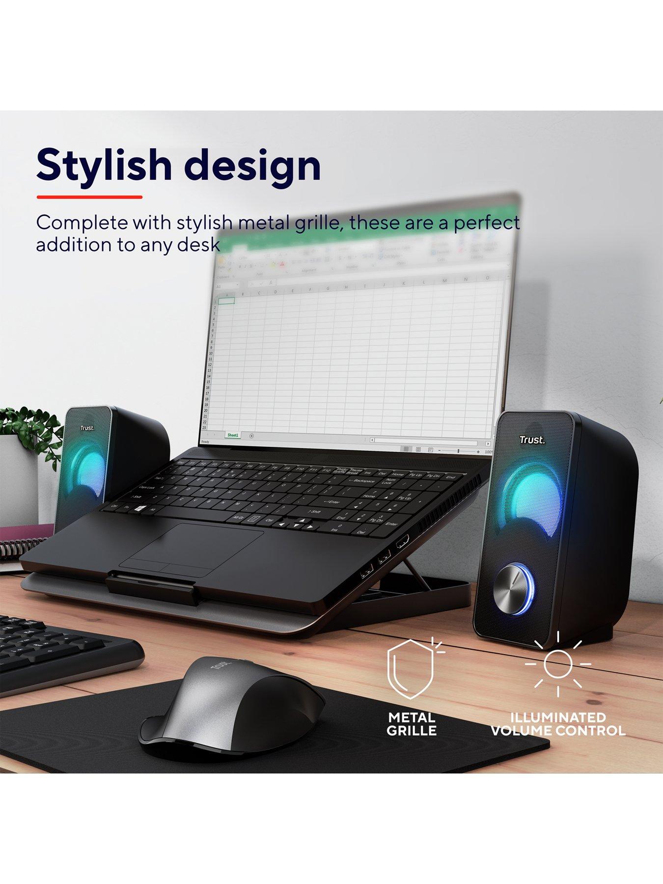 Image 4 of 8 of Trust Arys Compact RGB LED 2.0 Speaker Set - Illuminated PC Speakers