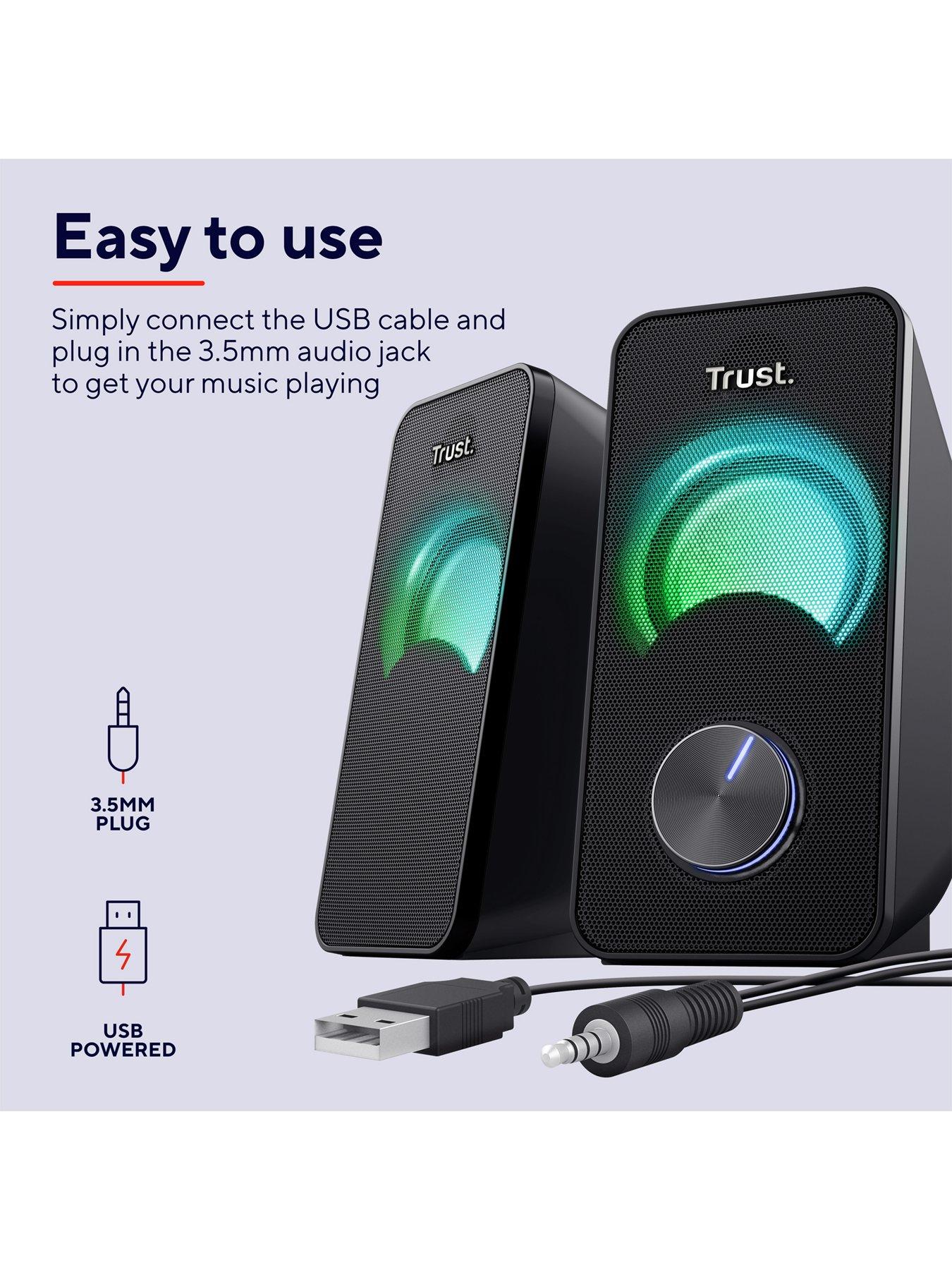 Image 5 of 8 of Trust Arys Compact RGB LED 2.0 Speaker Set - Illuminated PC Speakers