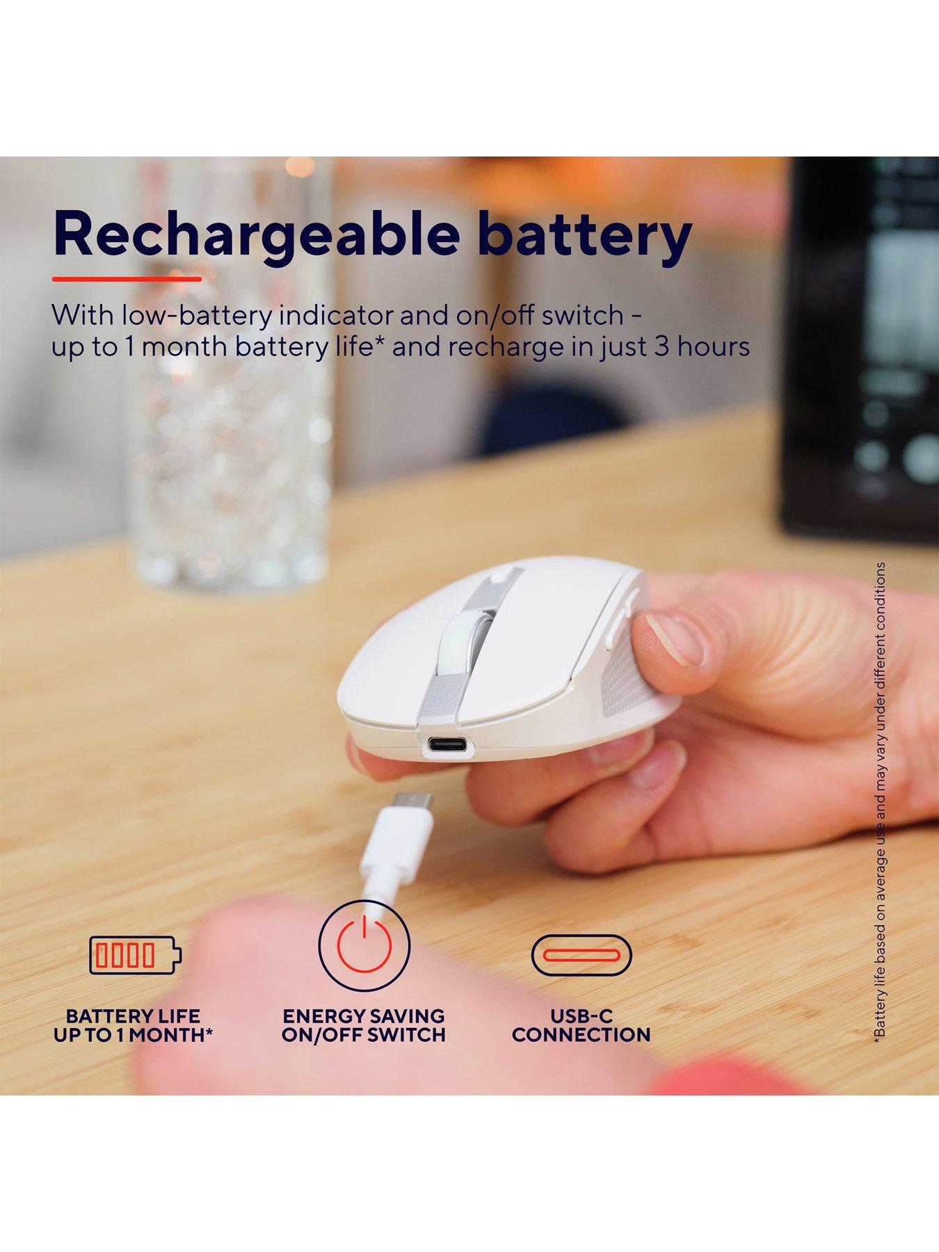 Image 4 of 8 of Trust Ozaa Compact Multi-Device Wireless Mouse with silent Click - White