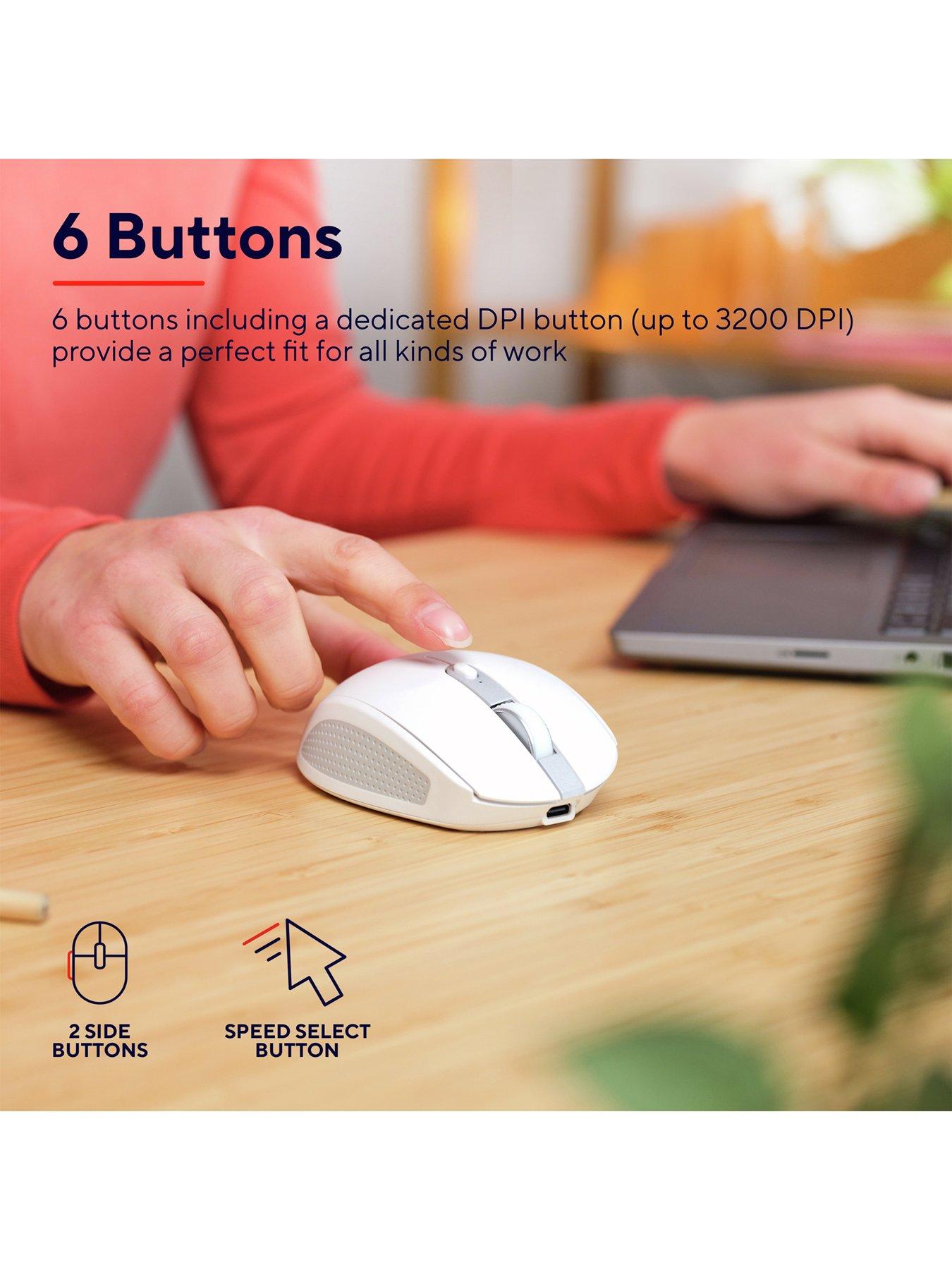 Image 5 of 8 of Trust Ozaa Compact Multi-Device Wireless Mouse with silent Click - White