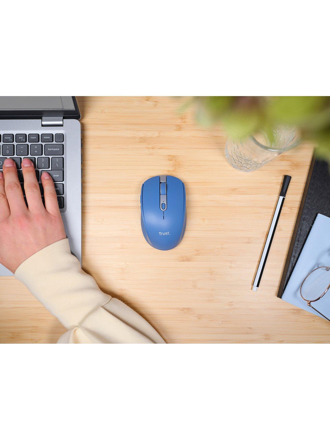 Image 6 of 8 of Trust Ozaa Compact Multi-Device Wireless Mouse with silent Click - Blue