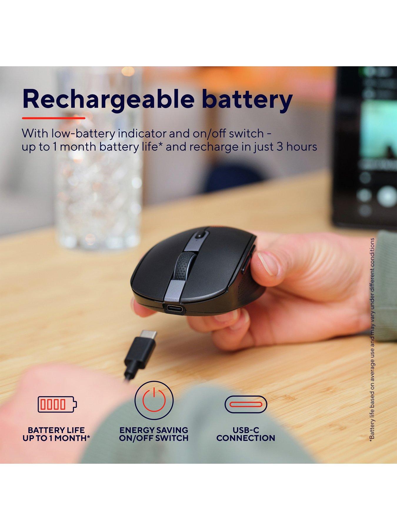 Image 4 of 8 of Trust Ozaa Compact Multi-Device Wireless Mouse with silent Click - Black