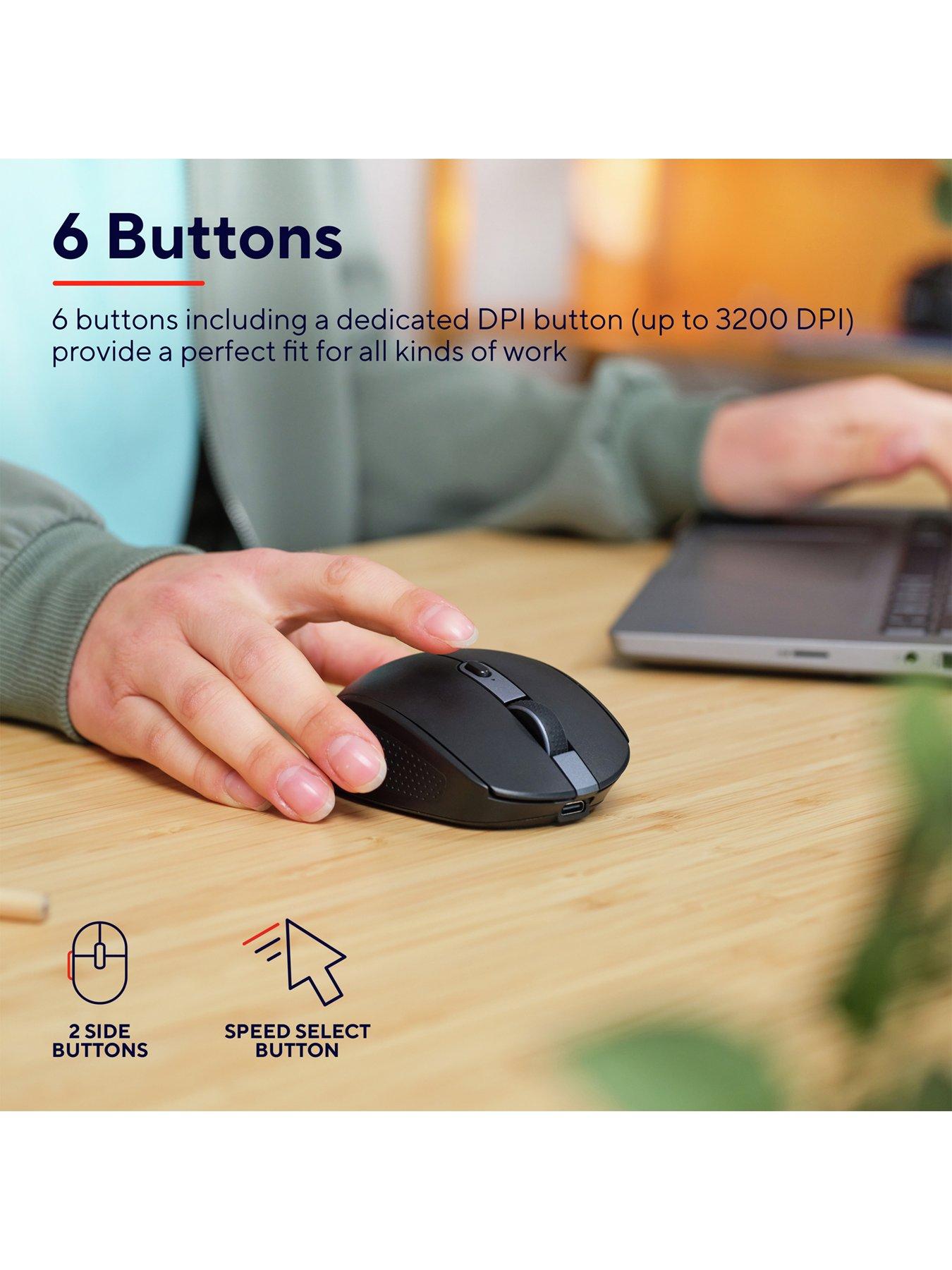 Image 5 of 8 of Trust Ozaa Compact Multi-Device Wireless Mouse with silent Click - Black