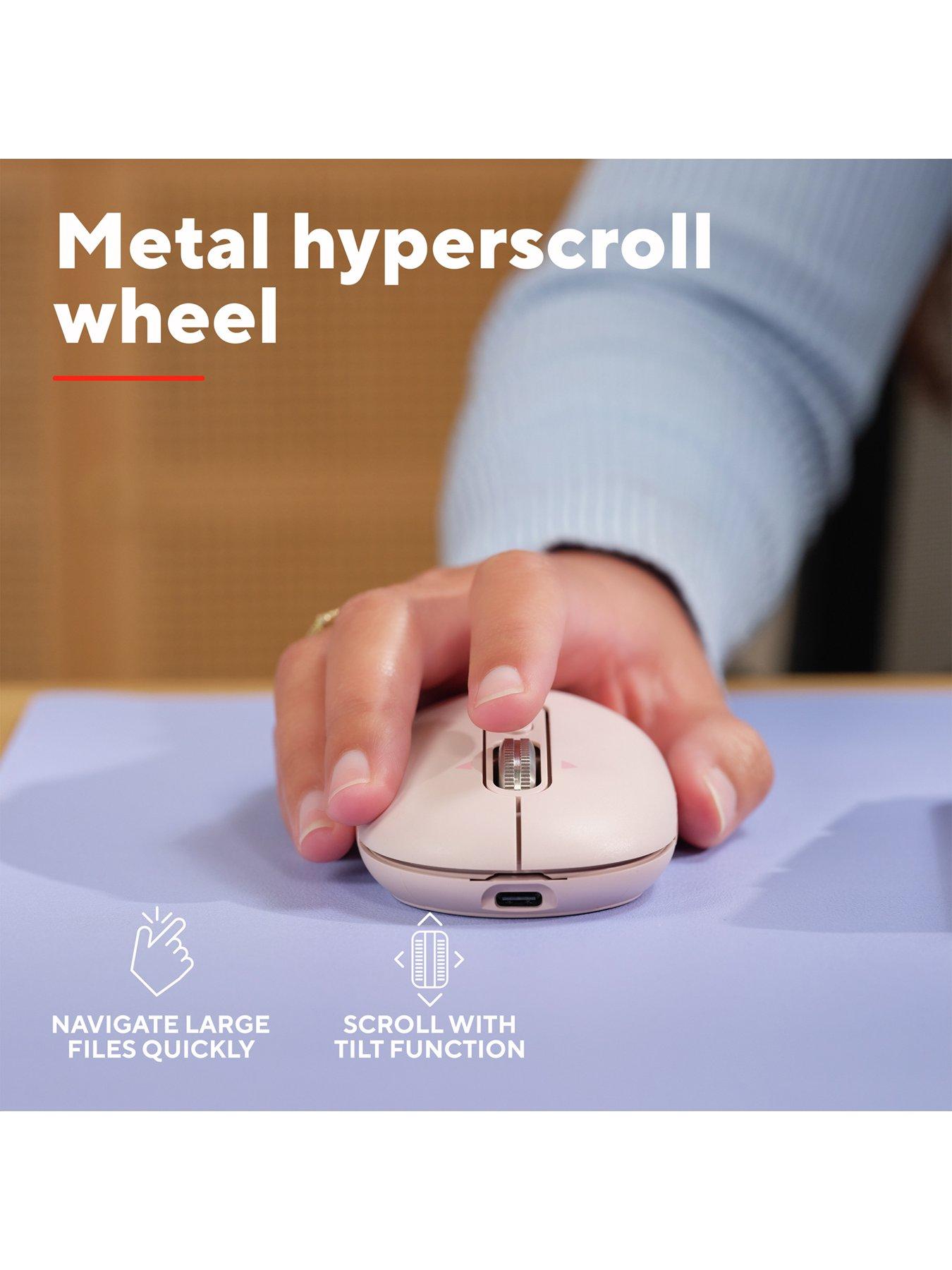 Image 4 of 8 of Trust Seron Slim Multi-Wireless Hyperscroll Mouse - Pink