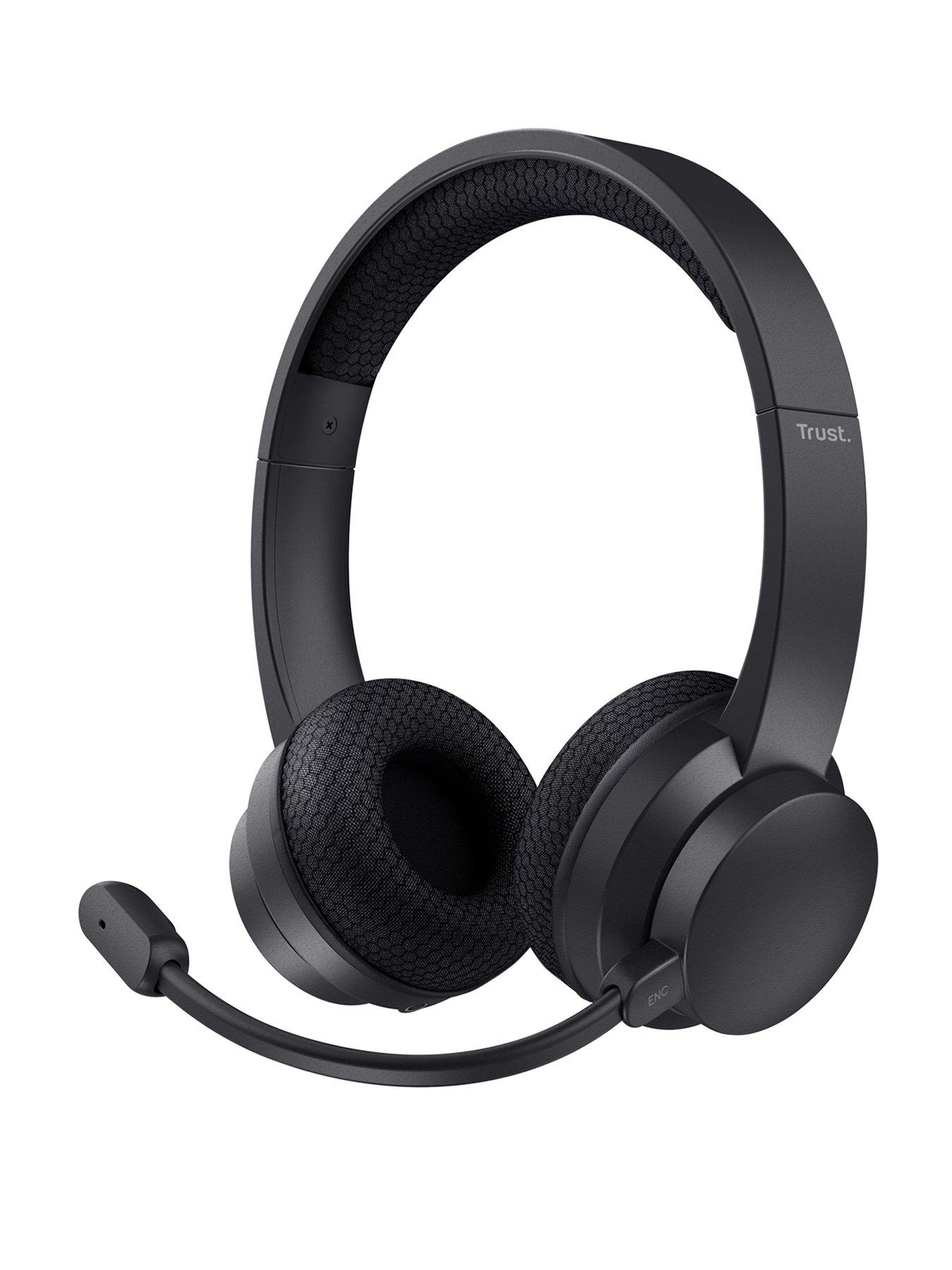 Trust Ayda Wireless Headset with ENC Noise-Cancelling Microphone, Black