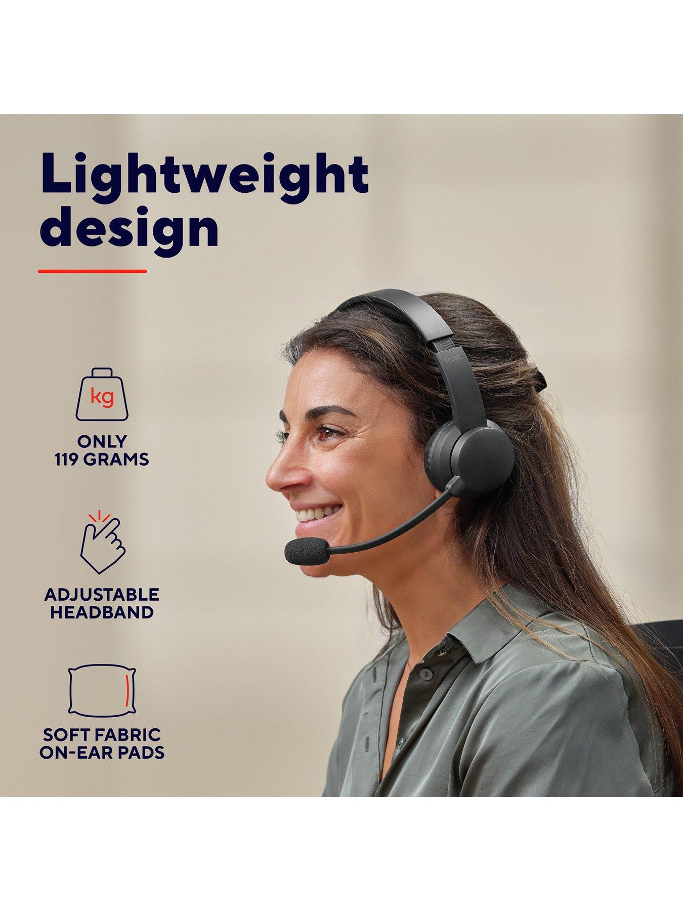 Image 5 of 8 of Trust Ayda Wireless Headset with ENC Noise-Cancelling Microphone, Black