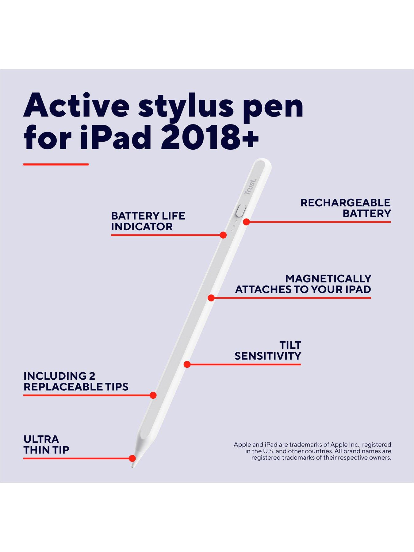 Image 2 of 7 of Trust Kyna Active Stylus Pen for Apple iPad- White