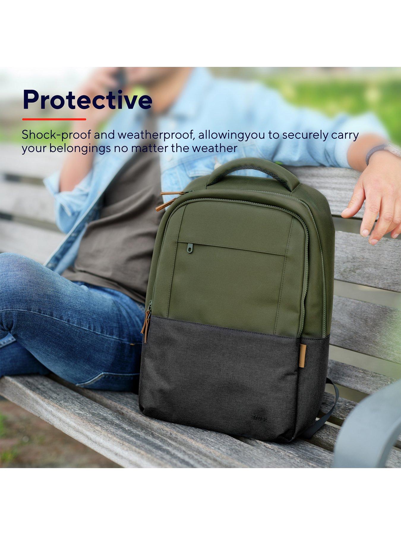Image 6 of 8 of Trust Lisboa 23L Durable Laptop Backpack for Laptops up to 16'' - Green