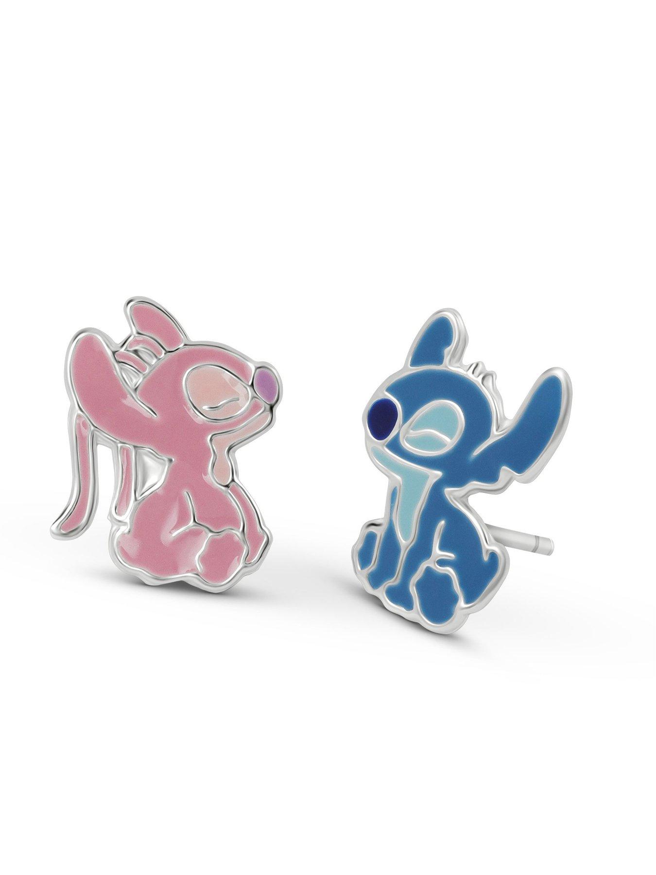 Image 2 of 5 of Disney Stitch STERLING SILVER 925 STITCH & ANGEL STUDS