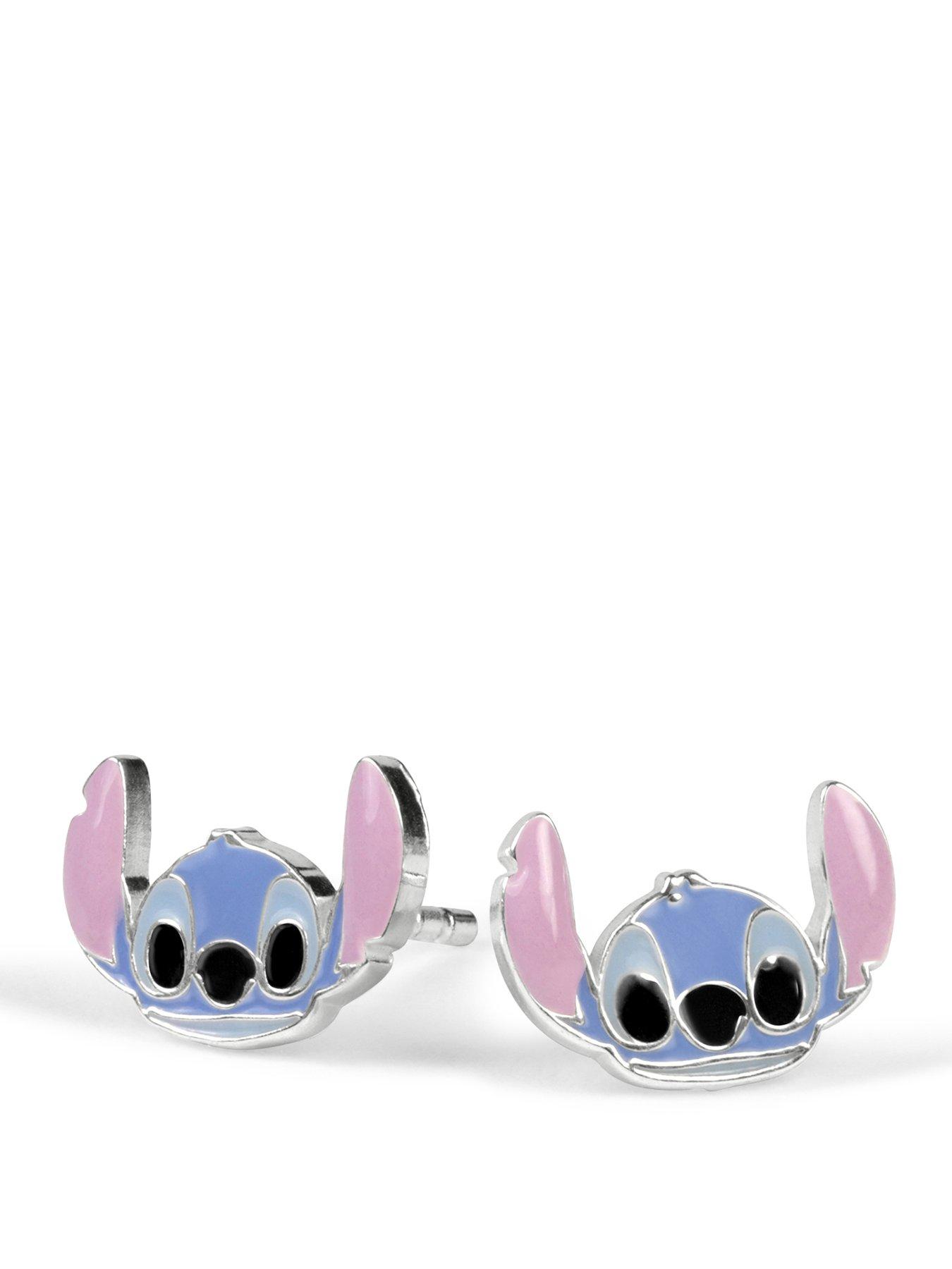 Disney Stitch Sterling Silver 925 Enamel Fill Stud Earrings - Multi