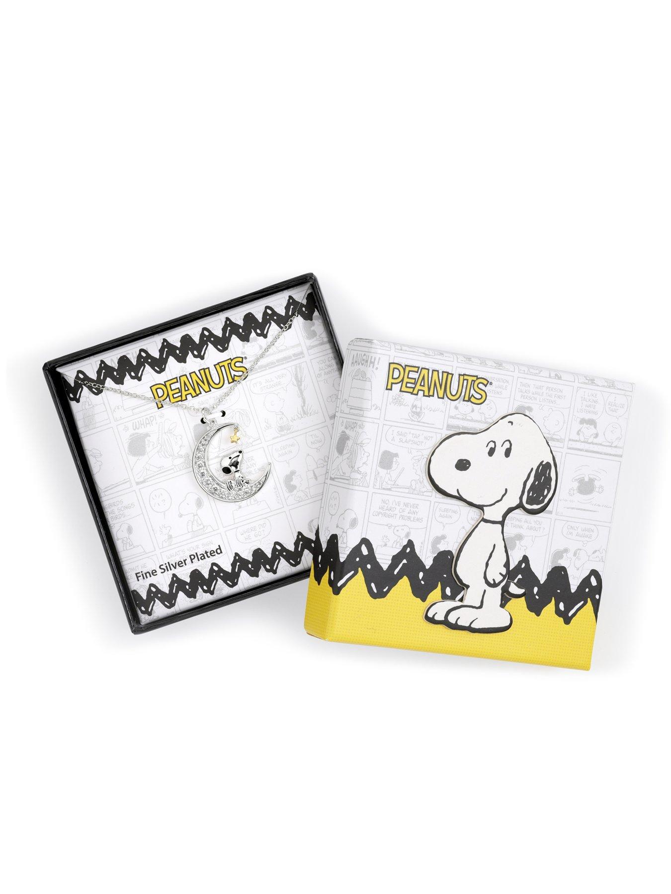Image 4 of 4 of Snoopy Peanuts Stone Set Moon Necklace - Multi