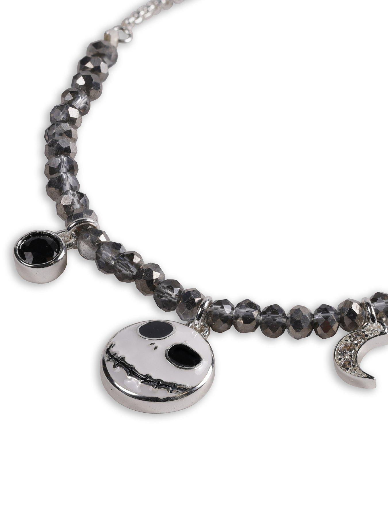 Image 2 of 3 of Disney Brass Nightmare Before Christmas Jack Charm Beaded Lariat Bracelet