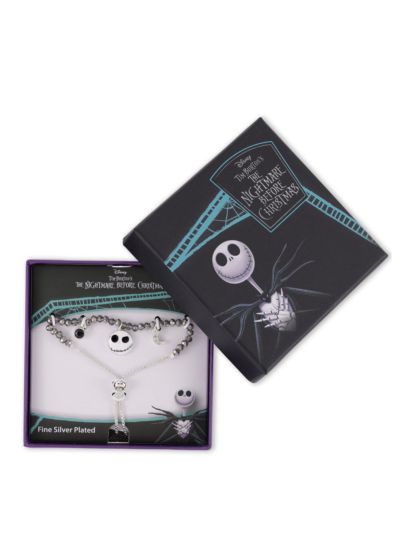 Image 3 of 3 of Disney Brass Nightmare Before Christmas Jack Charm Beaded Lariat Bracelet