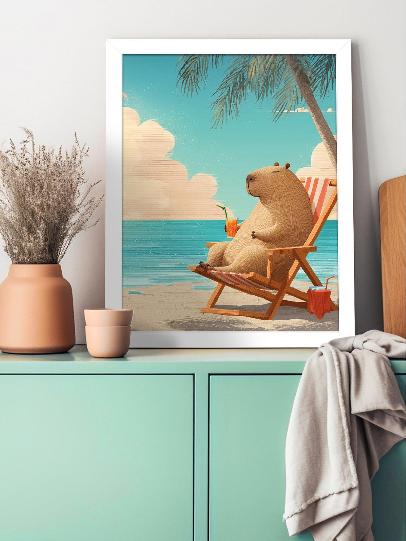 Image 1 of 3 of The Art Group CAPYBARA TROPICAL 30X40CM SINGLE PRINT
