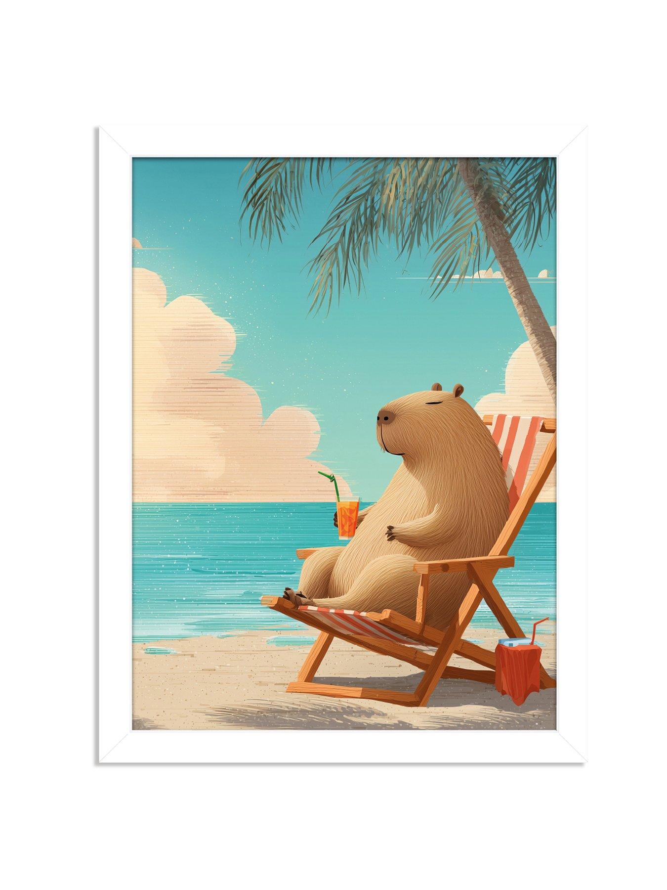 Image 2 of 3 of The Art Group CAPYBARA TROPICAL 30X40CM SINGLE PRINT