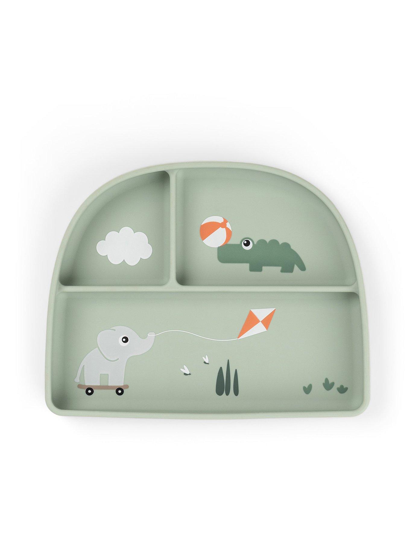 Image 1 of 3 of Done by Deer Stick and Stay Compartment plate Playground Green