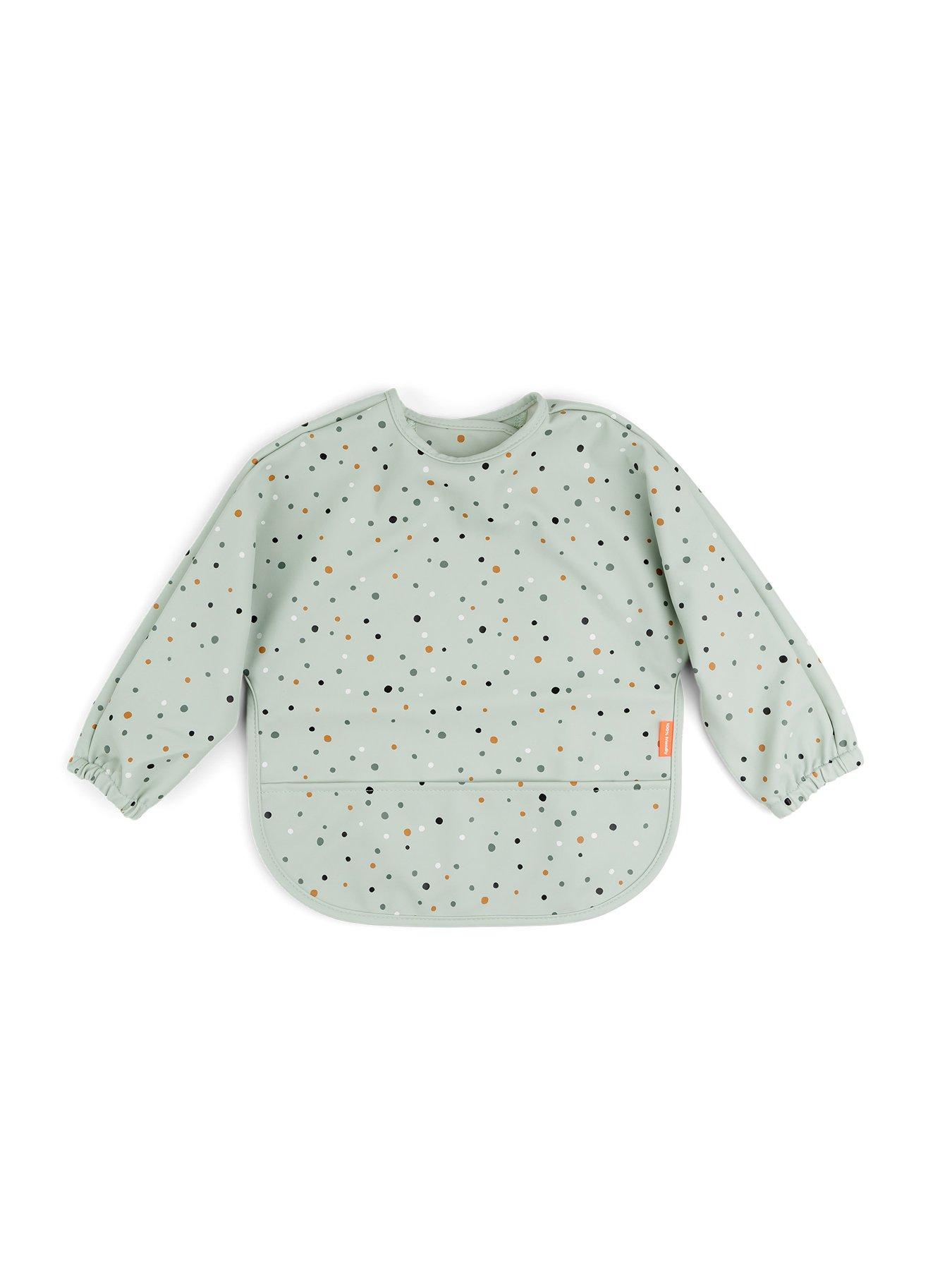 Done by Deer Done by Deer Sleeved pocket Bib Happy Dots Green