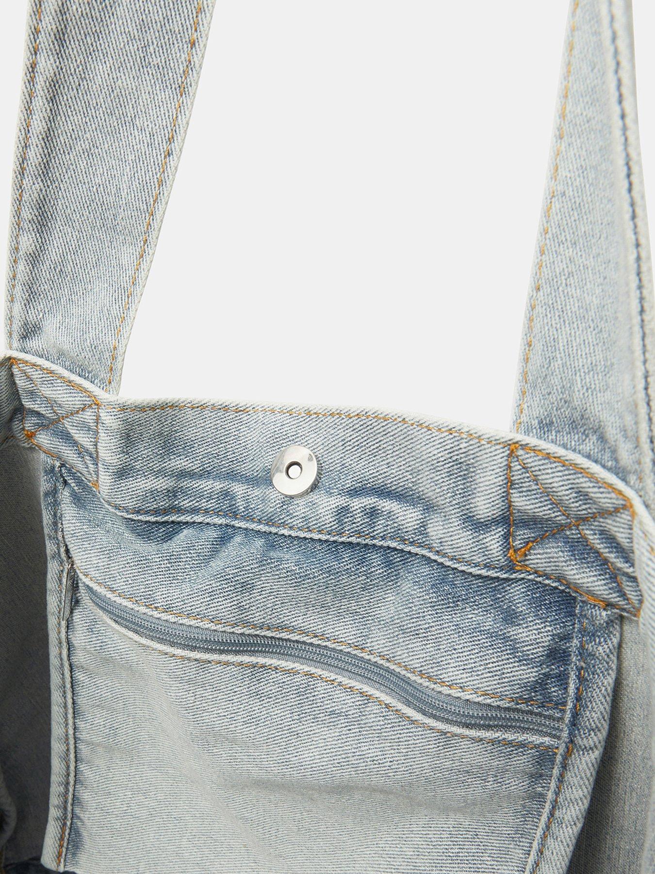 Image 4 of 5 of Accessorize Brunch Club Denim Shopper Bag