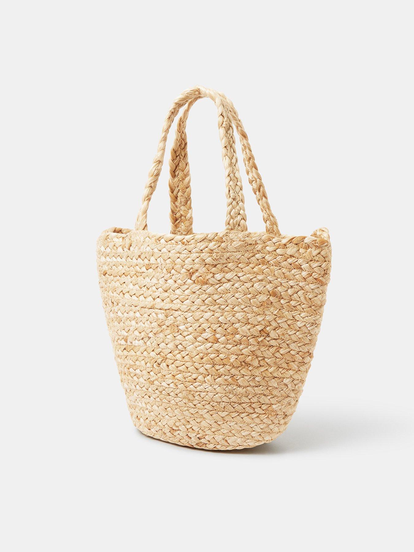 Image 2 of 4 of Accessorize Embroidered Starfish Raffia Bag